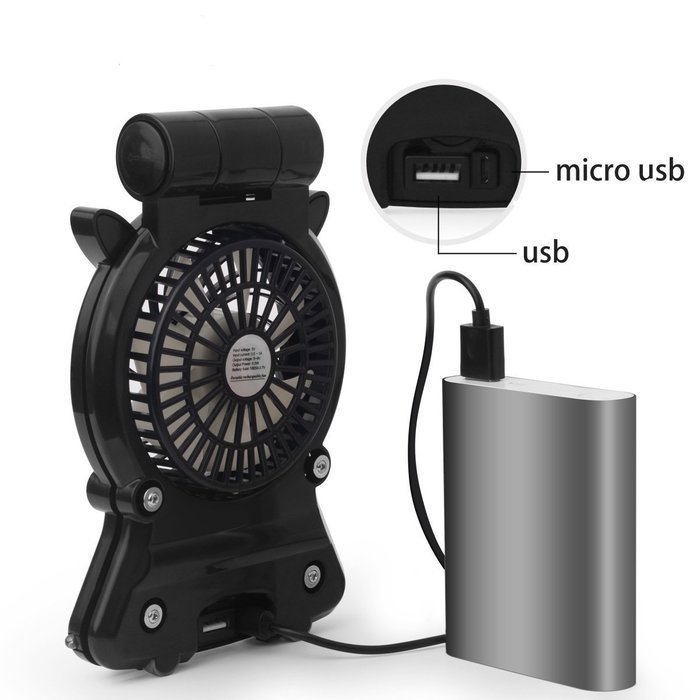 Zuoao Personal Fan Portable Mini usb Desk Rechargeable Fan with Phone