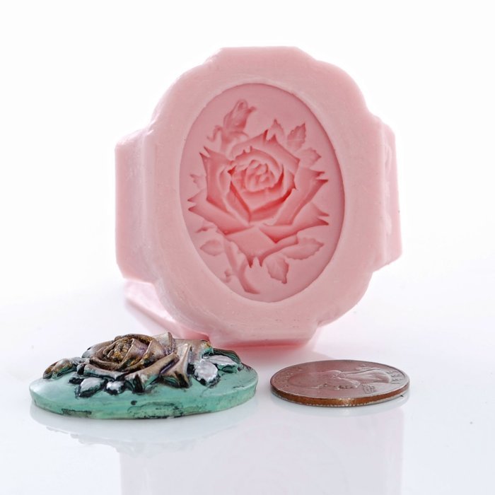 Rose Cameo Silicone Mold Food Safe Fondant, Chocolate, Candy, Resin
