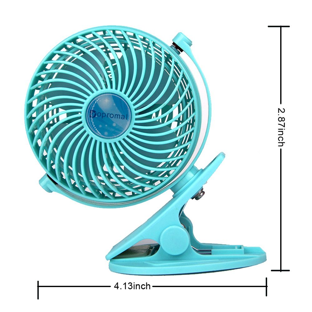 Bomwill 5inch Clipon Fan USB 360 Degree Tilt Adjustable Electric