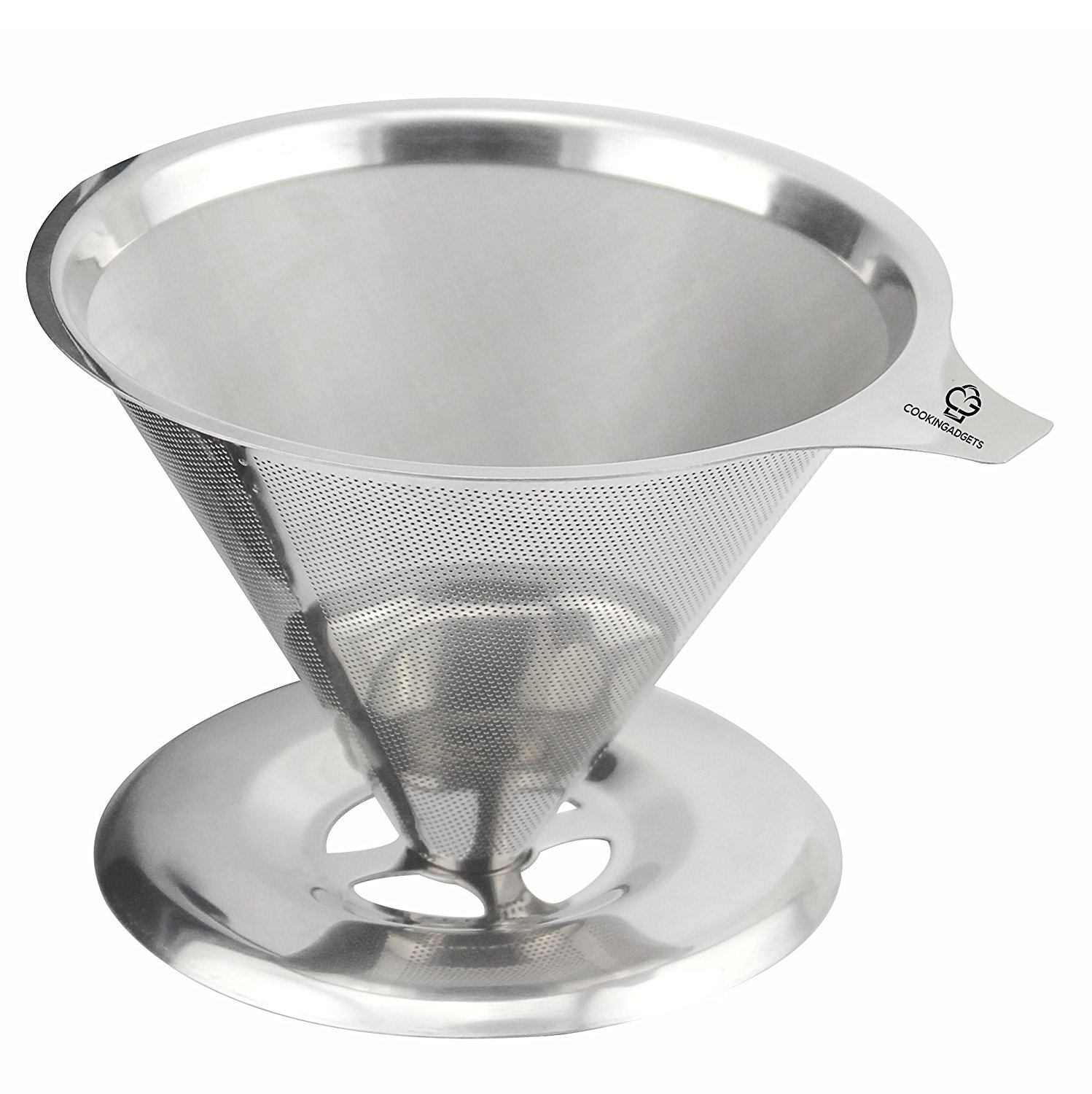 CookinGadgets Manual Ceramic Burr Coffee Grinder & Paperless Pour Over