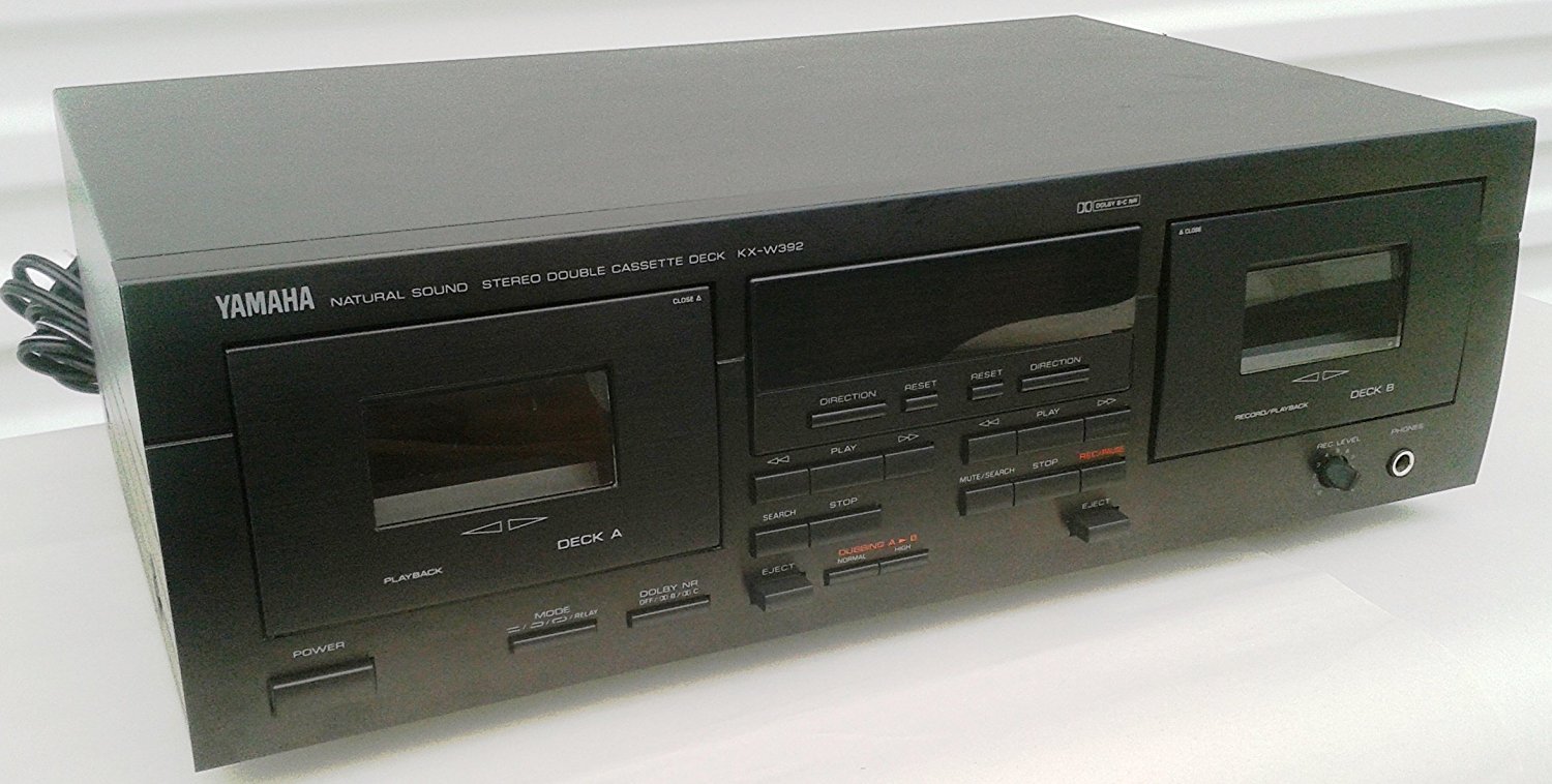 Yamaha KXW392 Recordable Auto Reverse Dual Cassette Tape Deck with