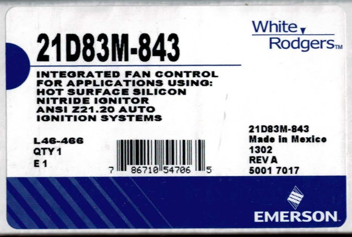 Emerson 21D83M-843 Integrated Furnace Control Kit N2 free image download