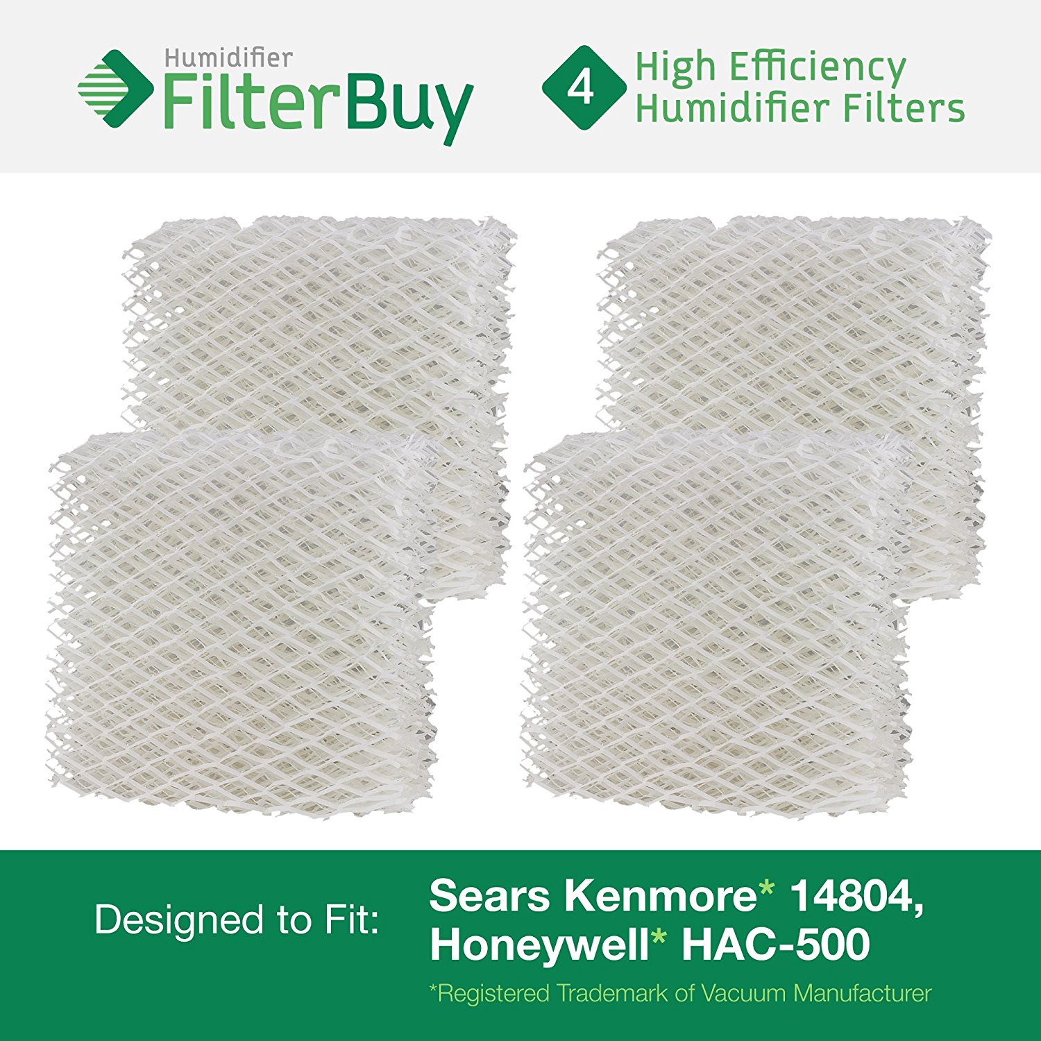 4 Sears Kenmore 14804 & Honeywell HAC500 Humidifier Filter Pads