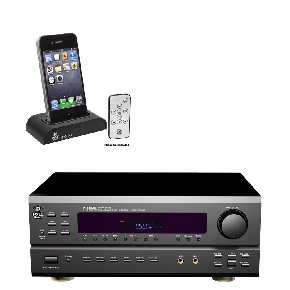 Pyle Stereo Receiver Package with Universal iPod/iPhone Dock for your