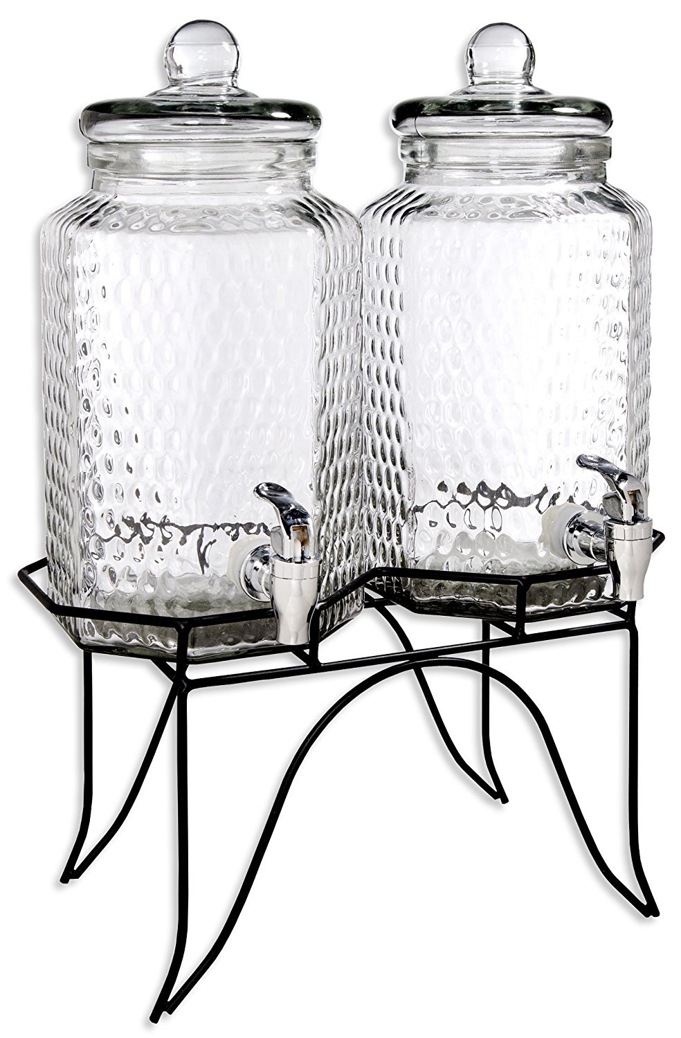 Palais Glassware High Quality Clear Glass Duplex Beverage Dispenser 1