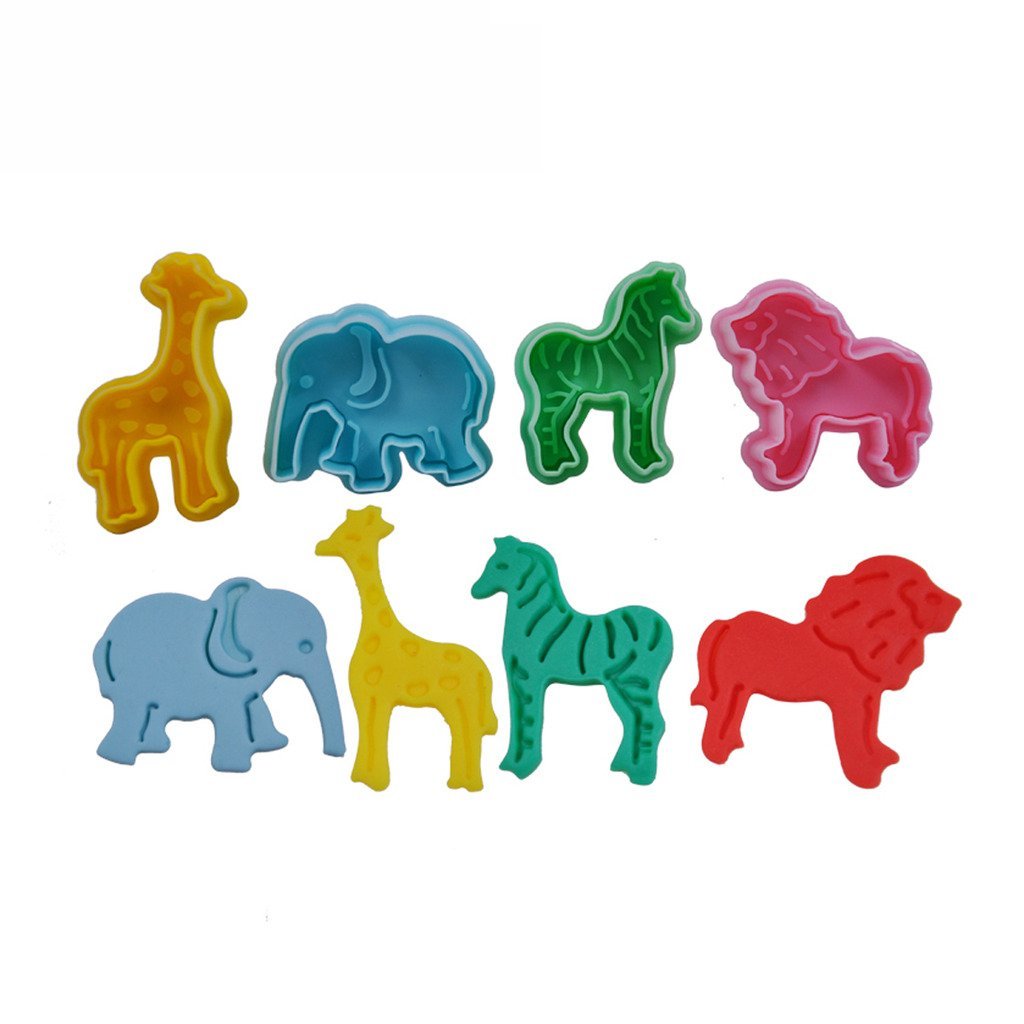 FOURC Cookie Cutters Zoo Animal Model Cookie Molds Cutter Set for