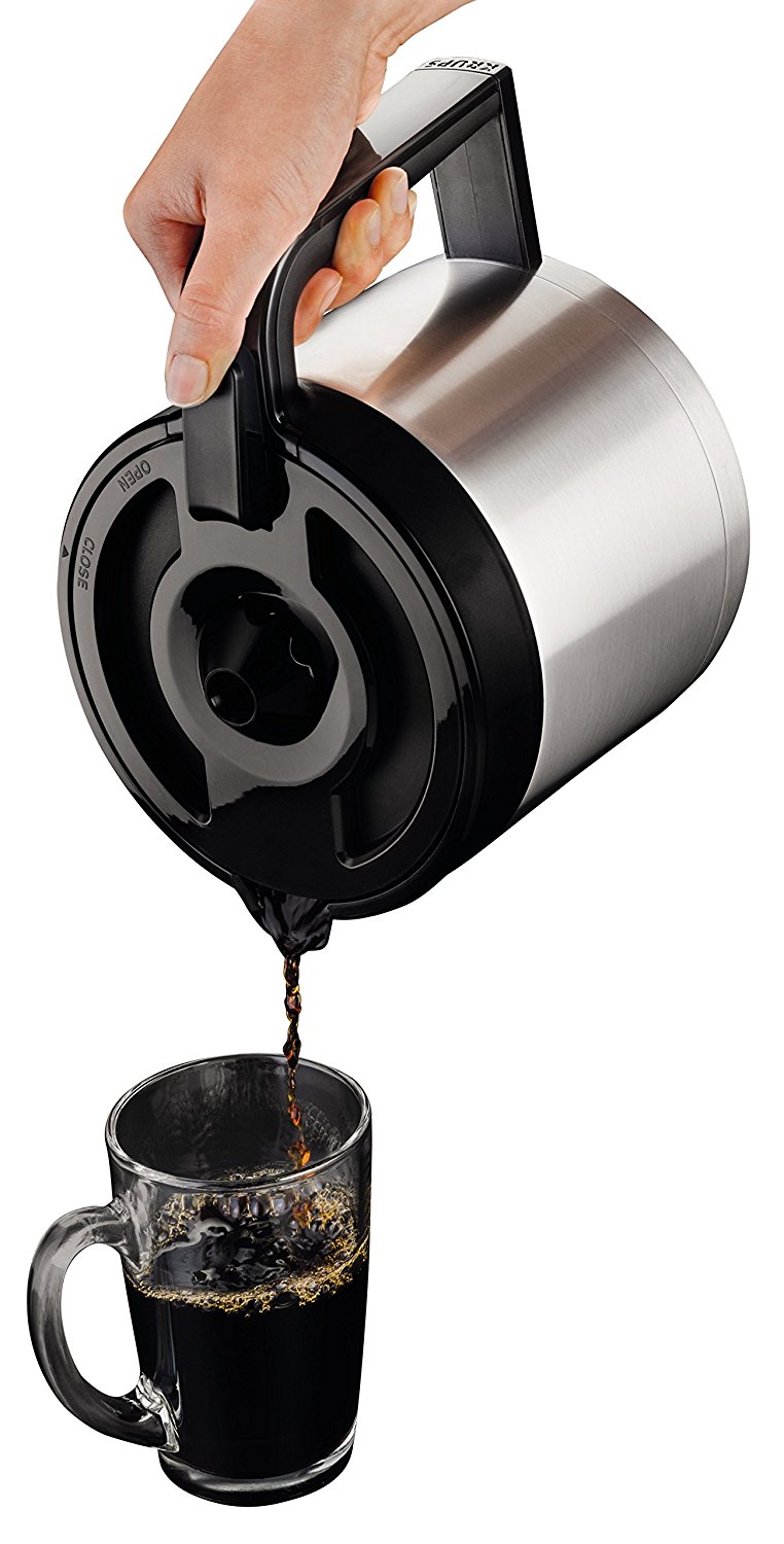 KRUPS XB1130 ET351 Replacement Thermal Coffee Carafe, 12 Cup, Silver N2