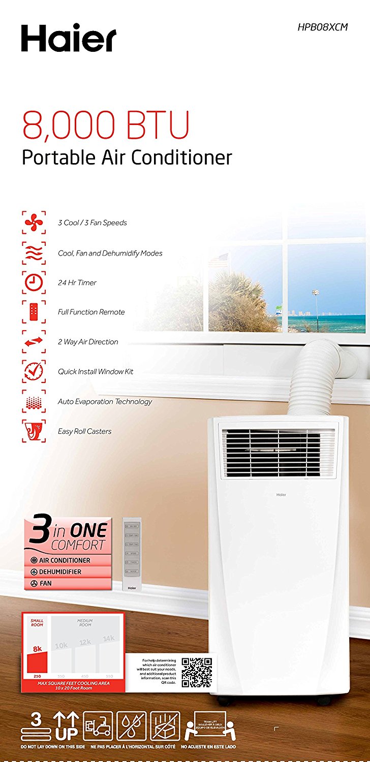 Haier HPB08XCM Portable Air Conditioner, 8000 BTU N5 free image download