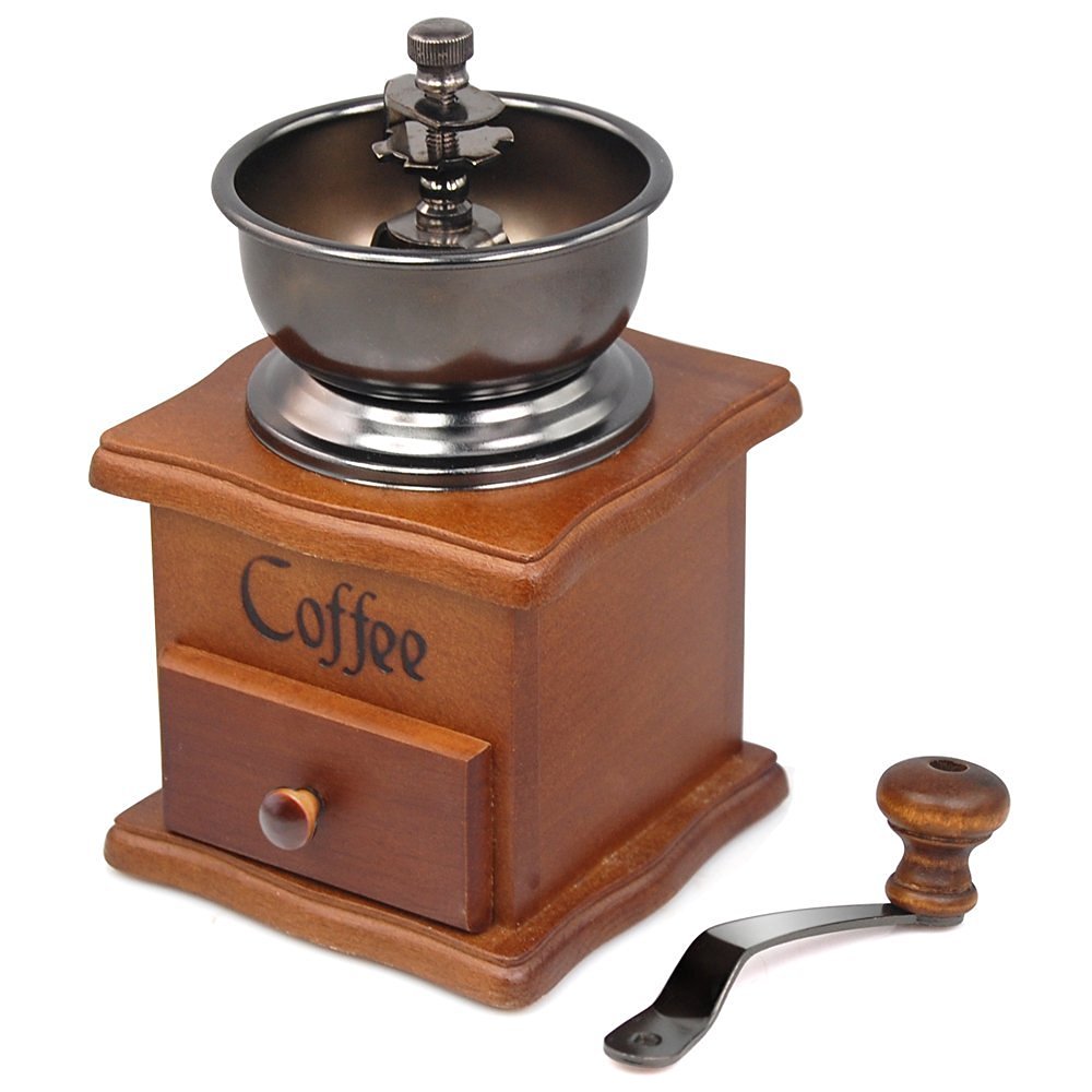 ReaLegend Wooden Manual Coffee Grinder Vintage Style Hand Coffee Mill