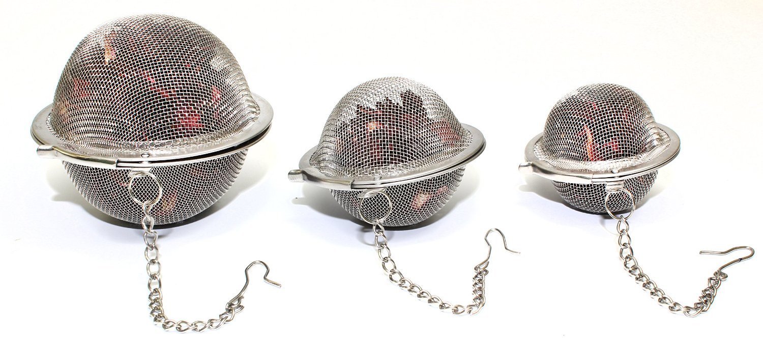 Stainless Steel Fine Mesh Tea Infuser Balls, Set of Three Tea Infuser Balls, Small Tea Infuser