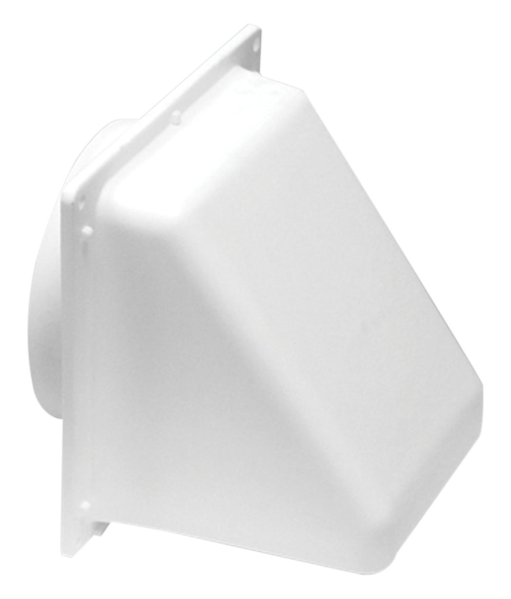 Lambro Industries 1471W Dryer Vent Hood with Removable Screen, 4 In