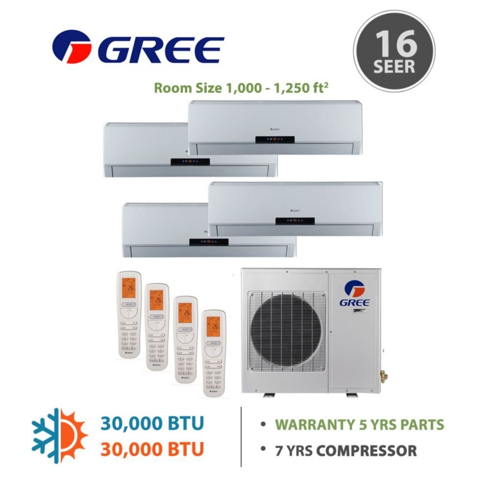 Gree MULTI36BNEO403 36,000 BTU +Multi QuadZone Wall Mounted Mini