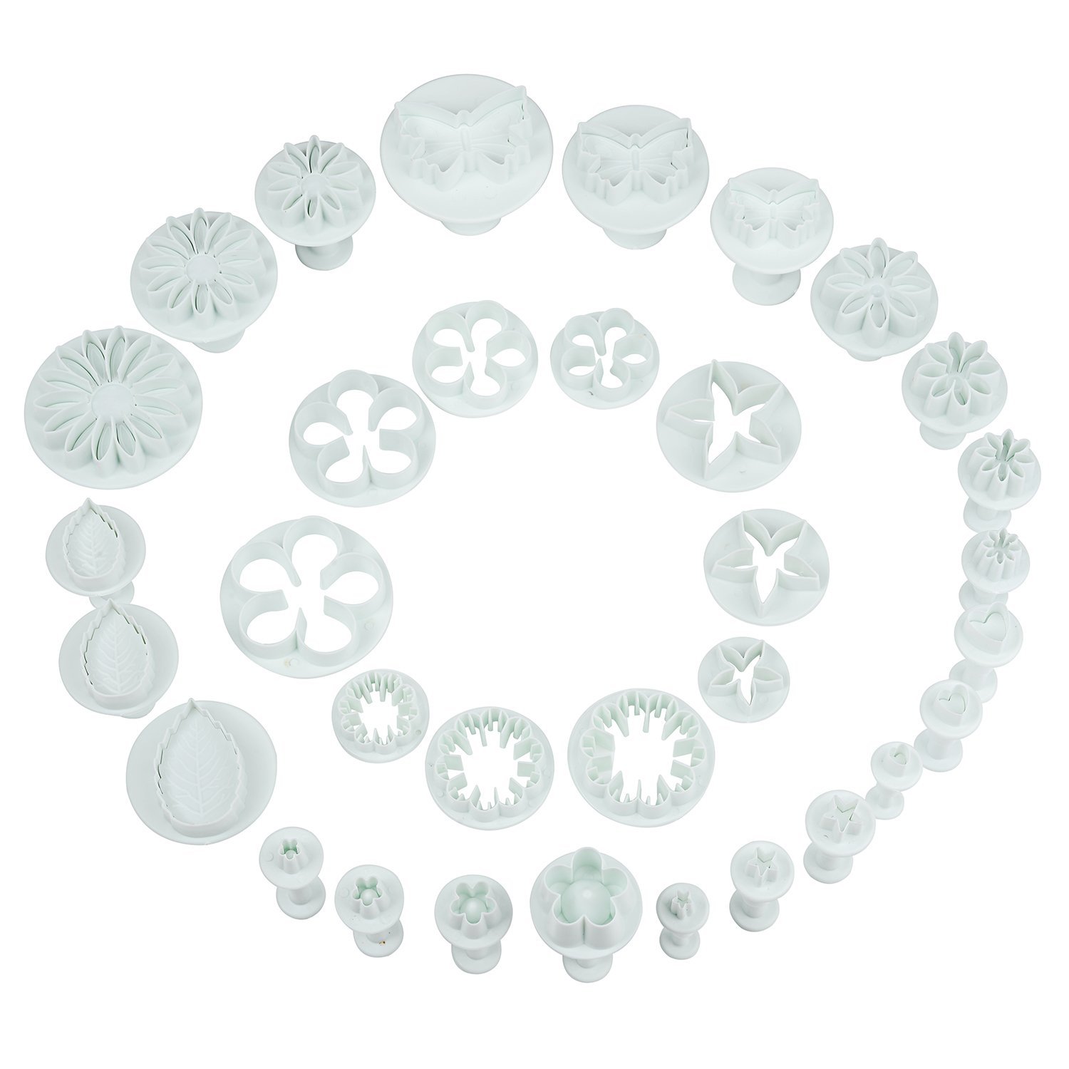 LIHAO 33 Piece Set Fondant Cake Cutters Sugarcraft Homemade Cake