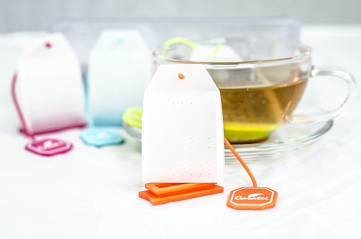 Casatii Genuine Premium Silicone Reusable Tea Bag Infuser Strainer (4
