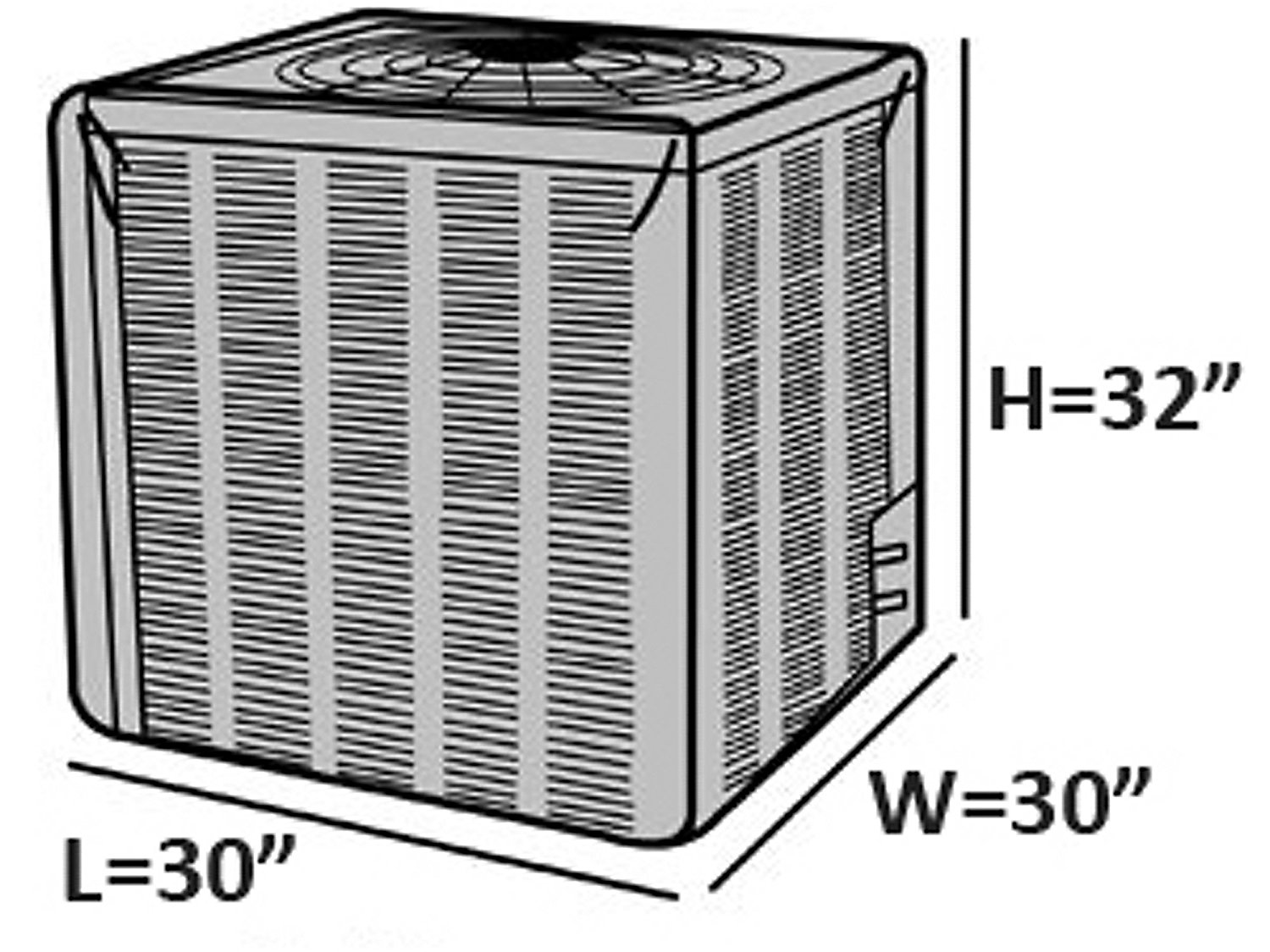 CoverMates Air Conditioner Cover 36W x 36D x 32H Classic Collection 2 YR Warranty Year