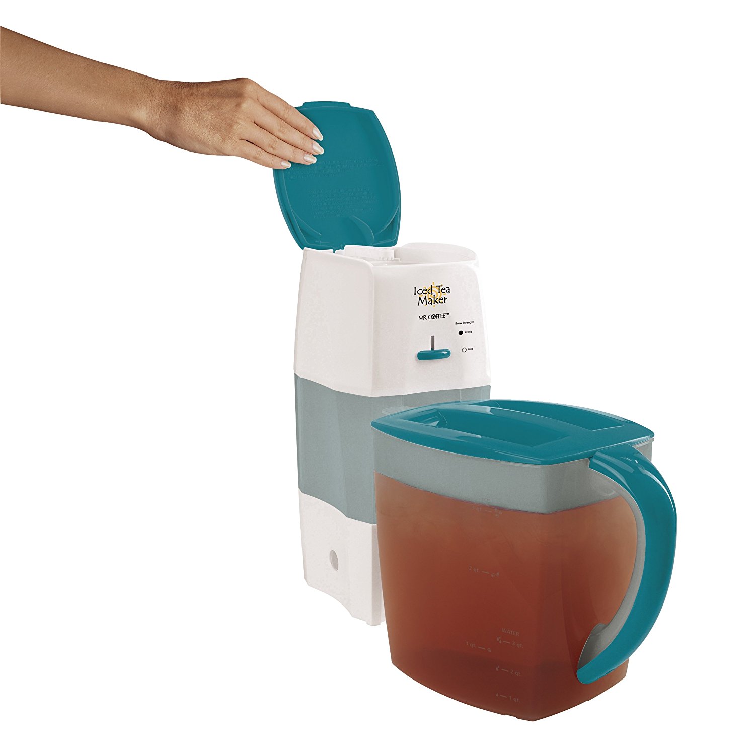 Mr. Coffee TM75TS Fresh Tea Iced Tea Maker, Teal free image download