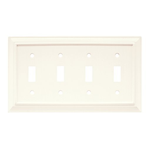 Brainerd 64536 Wood Architectural Quad Toggle Switch Wall Plate