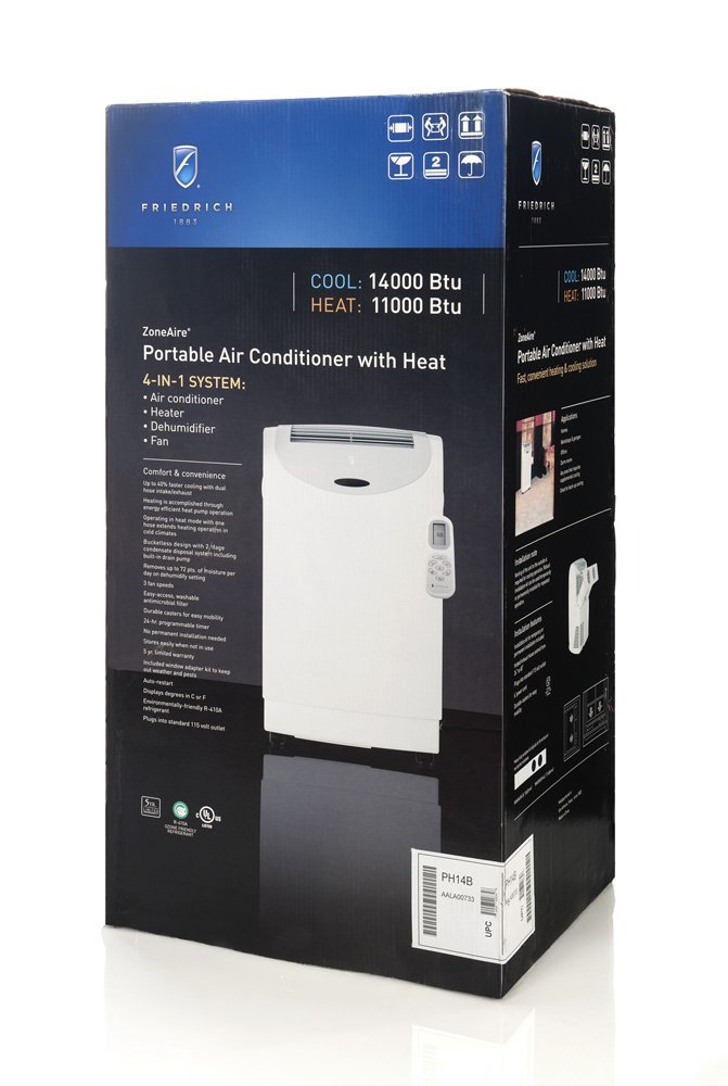 Friedrich PH14B 13500 btu 115 volt 9.5 EER ZoneAire series portable