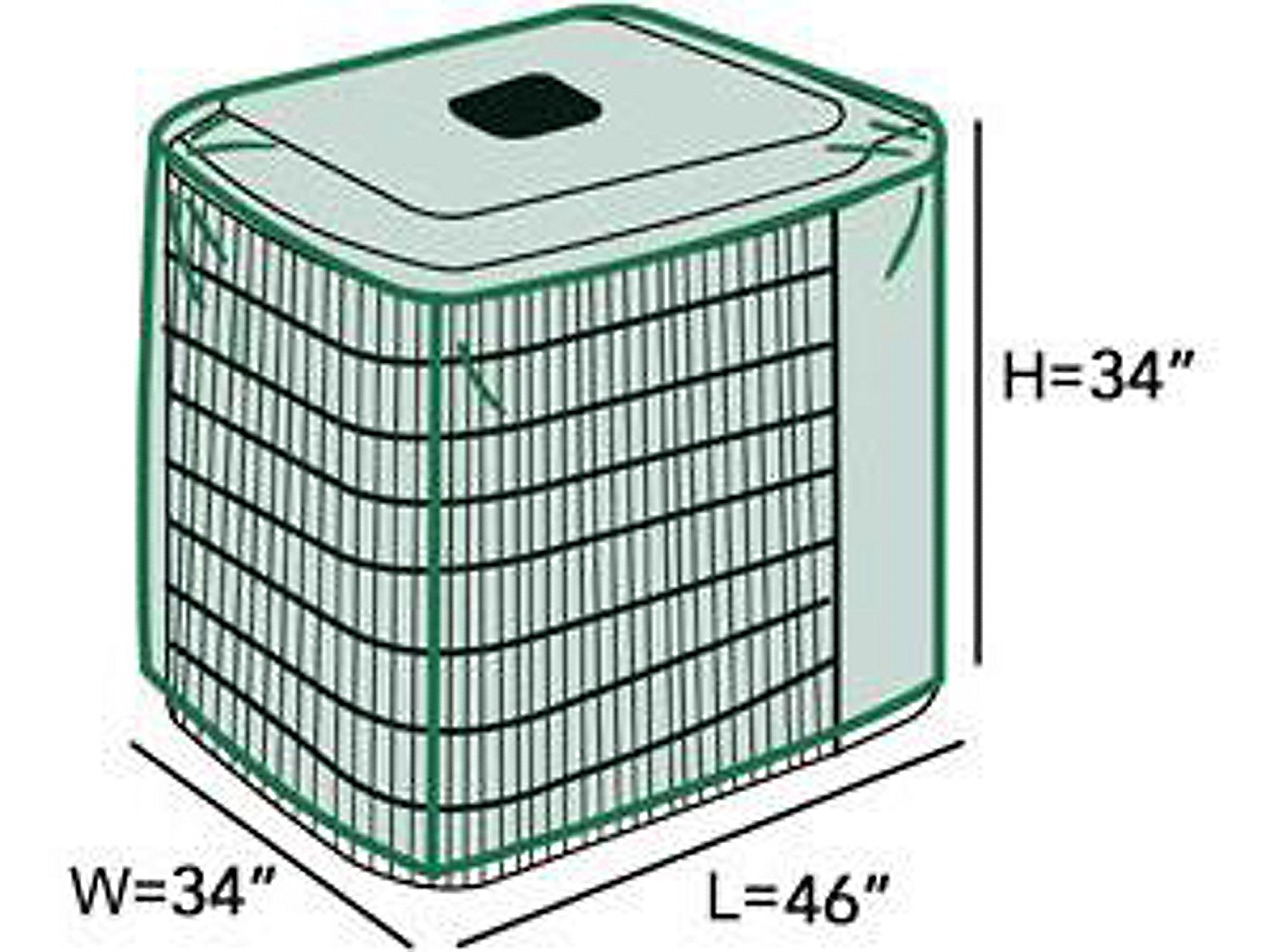 CoverMates Air Conditioner Cover 36W x 36D x 32H Classic Collection 2 YR Warranty Year