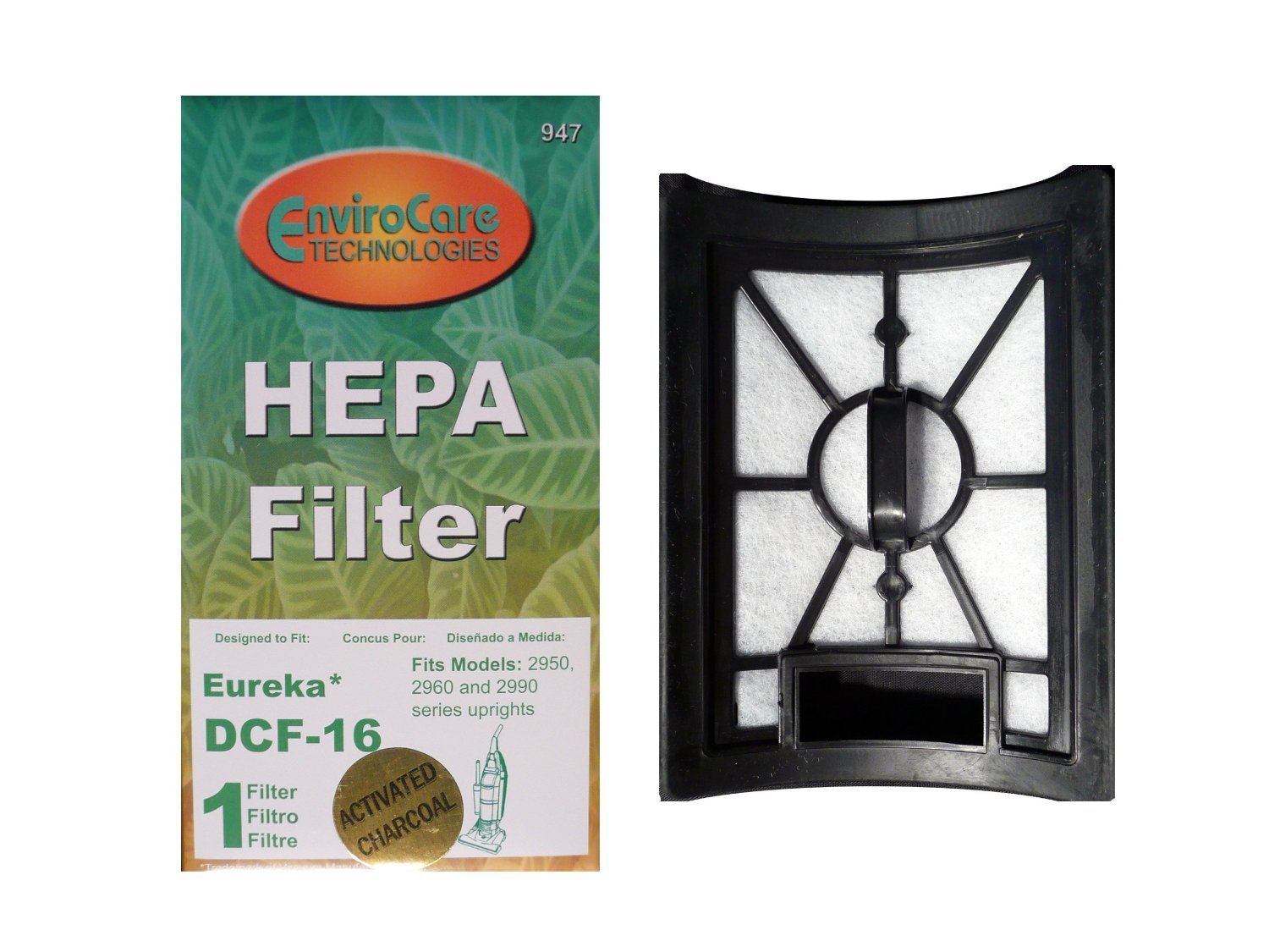 (1) Eureka Style DCF 16, Hepa W/activated Charcoal Filter Dust Cup