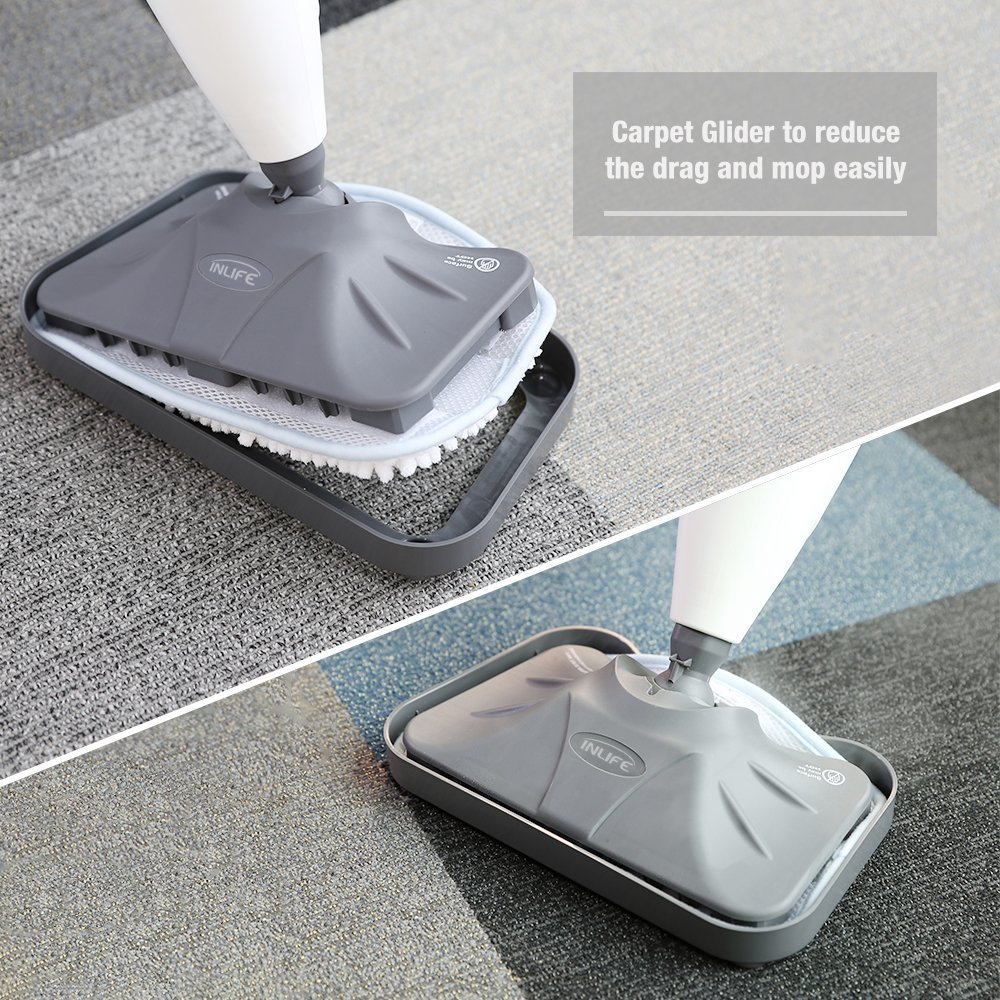 INLIFE S3033 Steam Mop Adjustable Steam Floor Cleaner with 3 Microfiber