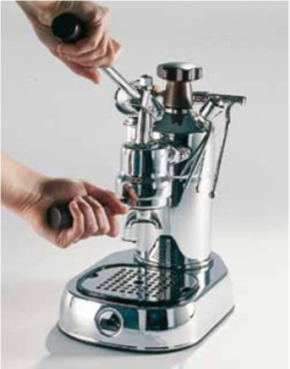 La Pavoni PSW16 Stradavari 16Cup Espresso Machine, Chrome with Wood