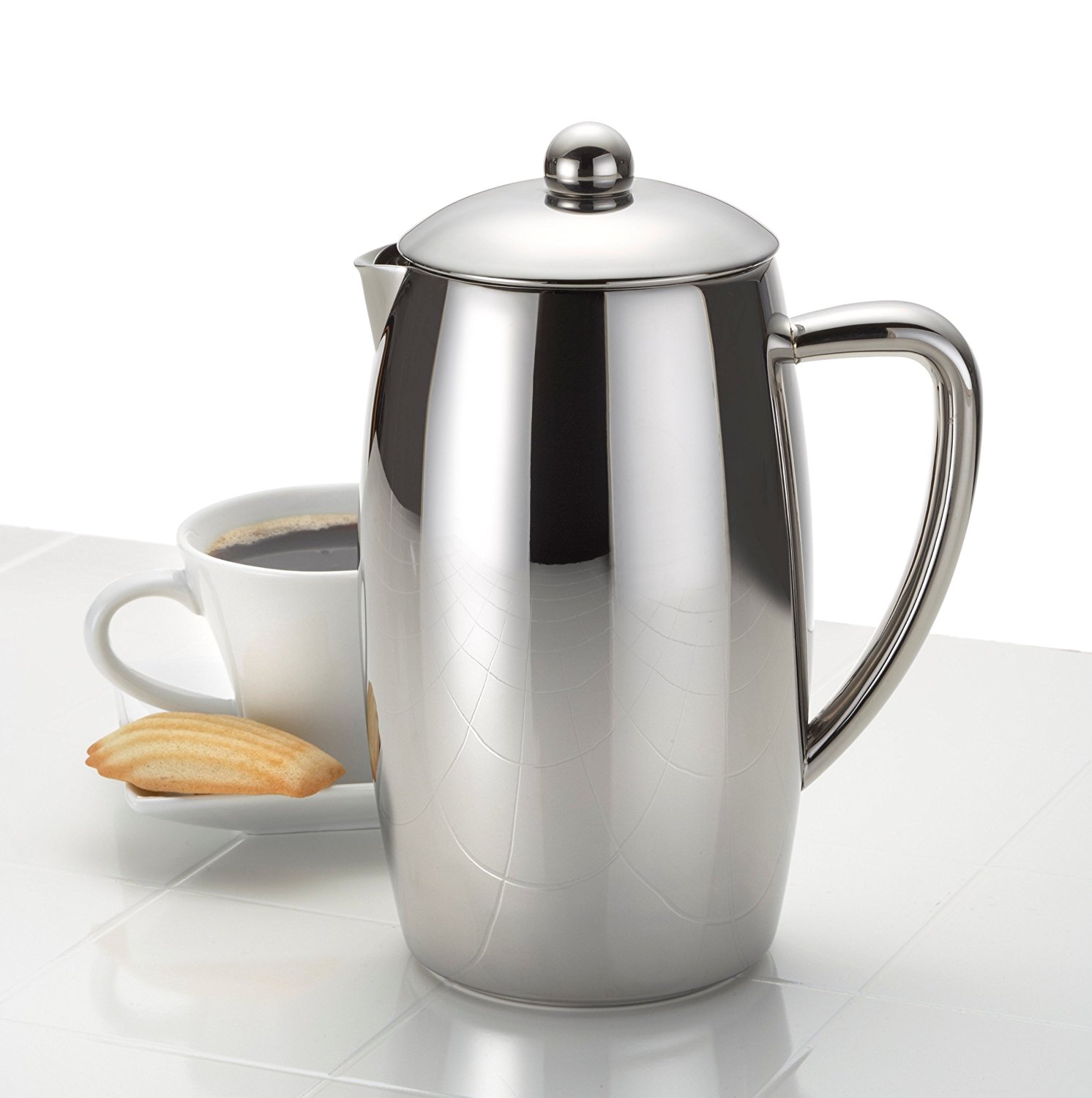 BonJour Coffee SelfInsulated Stainless Steel French Press, 33.8Ounce