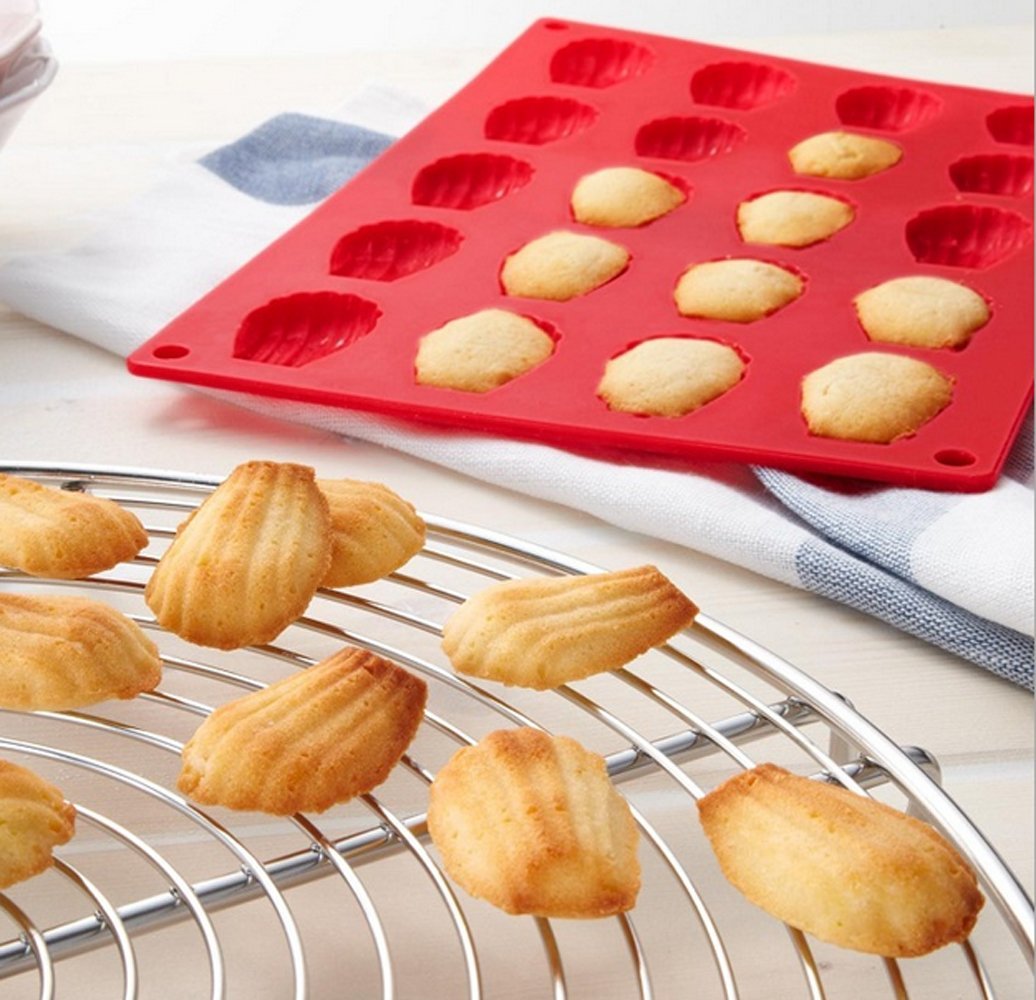 Fasmov 20Cavity Silicone Madeleine Pan Cookie Mold,Baking Mold