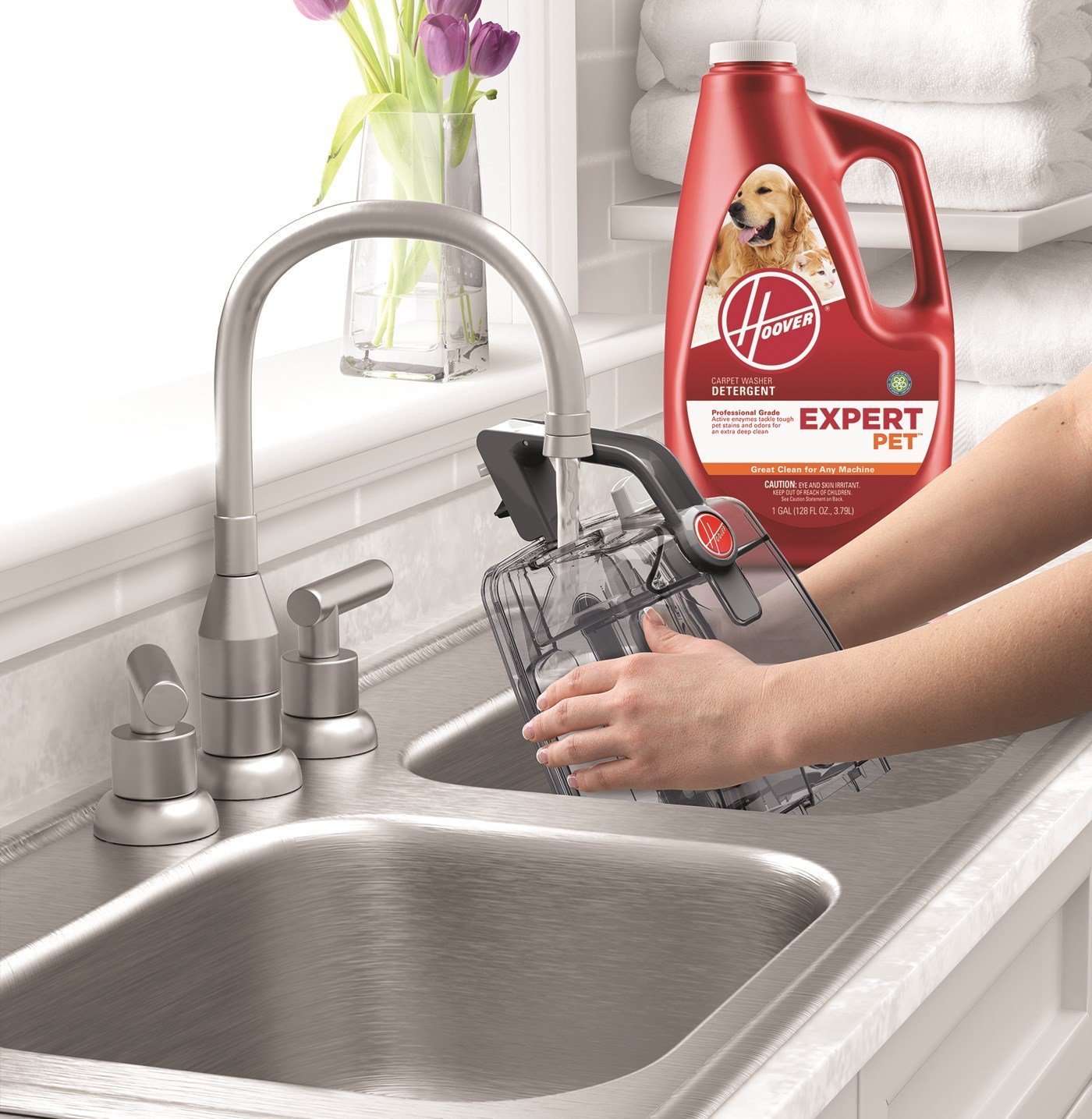 Hoover Expert Pet 128 Ounce Carpet Washer Liquid Detergent, AH15075 N2