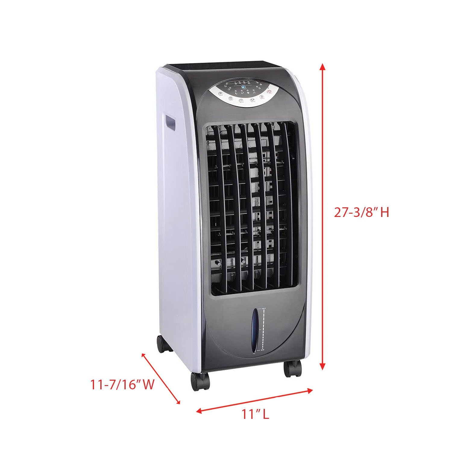 Koval Inc. 65w Portable Remote Control Evaporative Air Cooler Fan Humidifier w 6L Tank (65 W