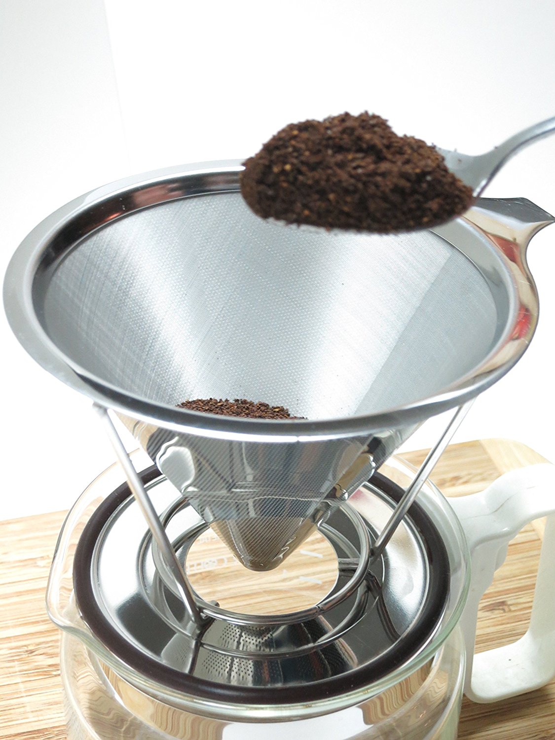 Newport Essentials Pour Over Coffee Filter Stainless Steel Reusable
