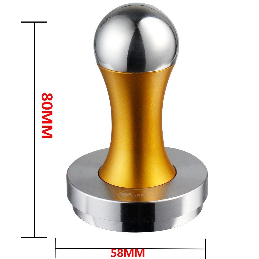 Kteam 58mm Coffee Tamper Stainless Steel Espresso Tamper Flat Base N5