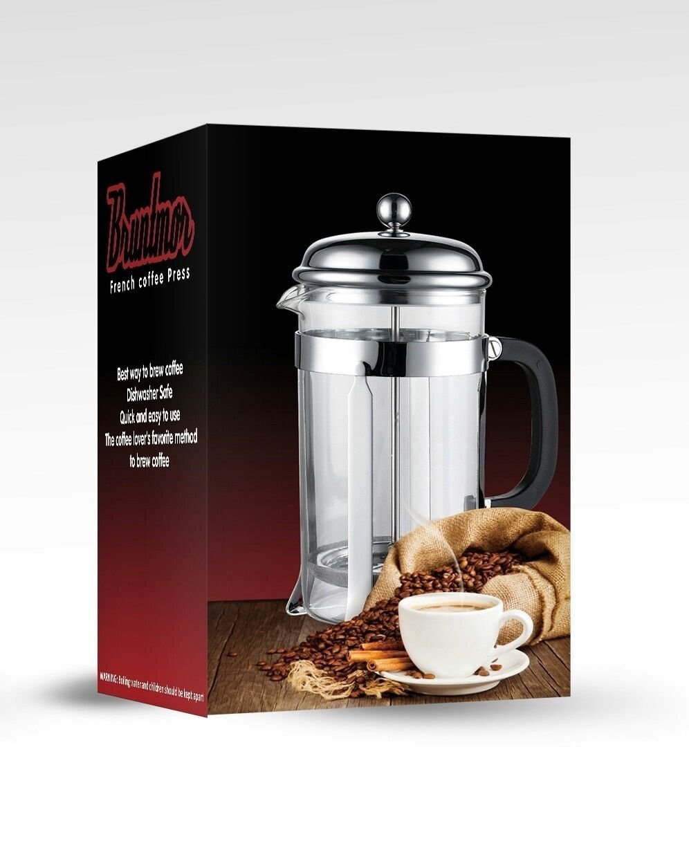 Gracelove French Press Coffee & Tea Maker Complete Bundle 8Cups, 34