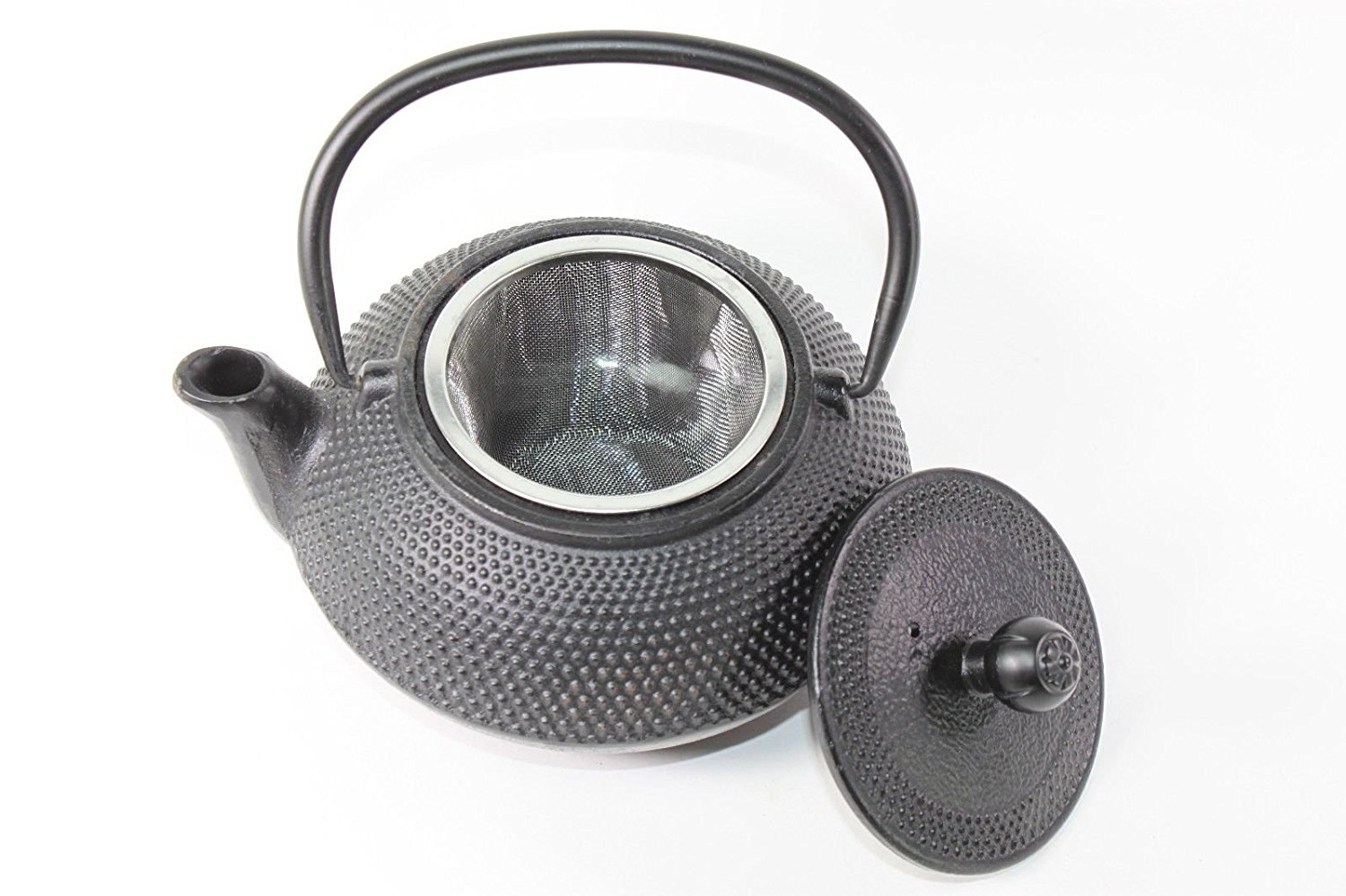 Japanese Antique 24 Fl Oz Black Small Dot Hobnail Chinese Cast Iron