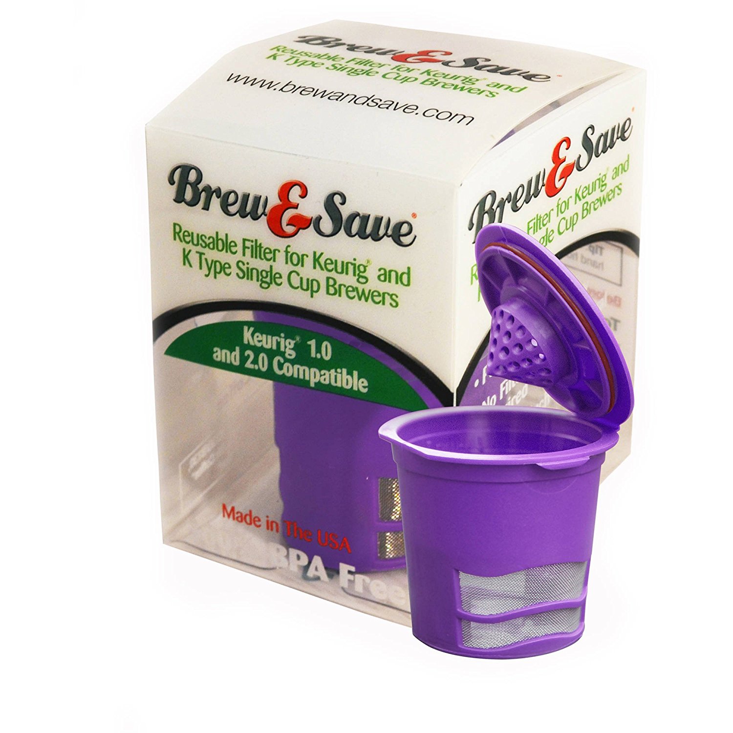 Brew and Save Refillable K Cup for Keurig Brewers, 8Count free image