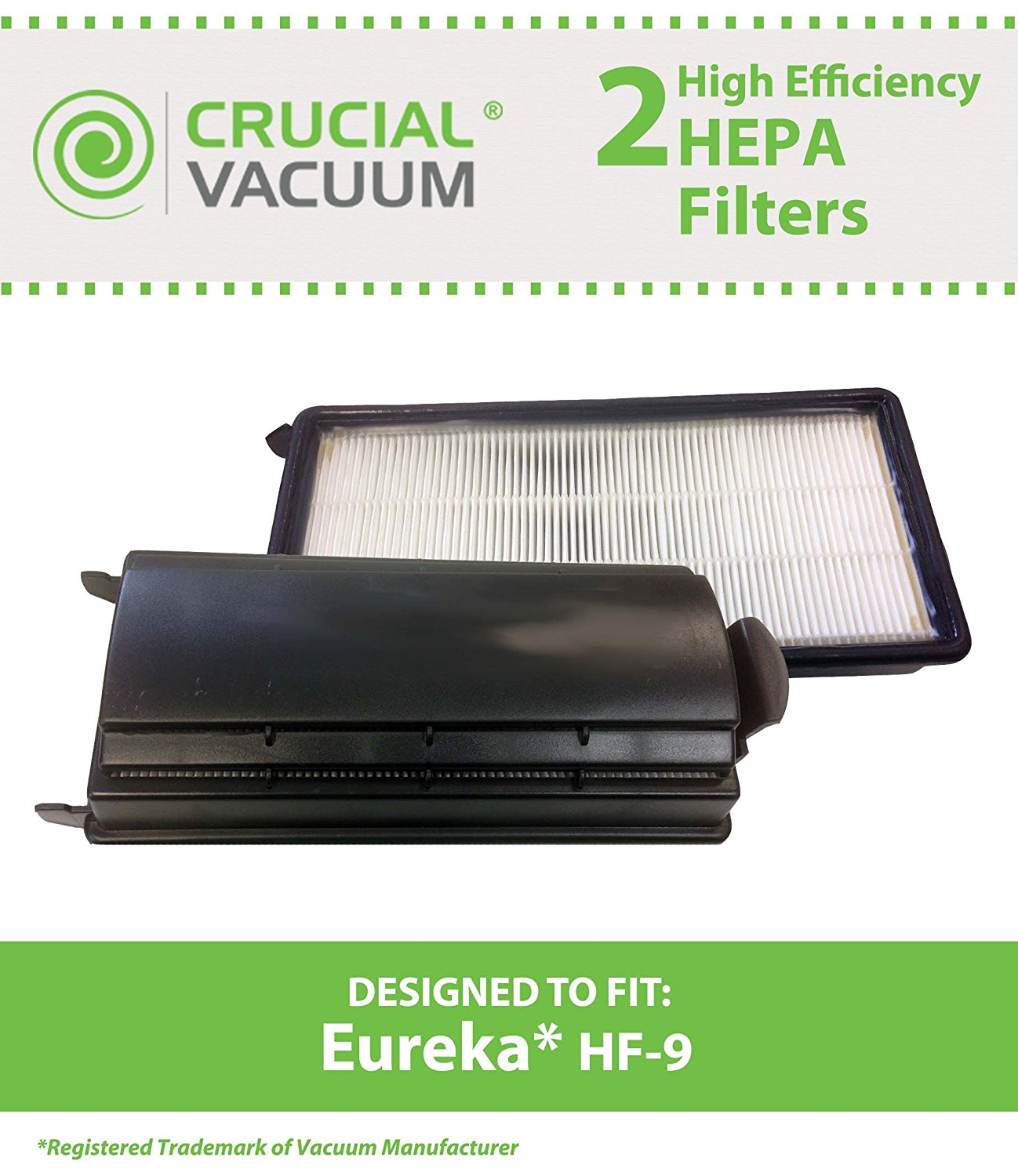 2 Eureka HF9 HEPA Filters, Part 0951A, 60951B, 60285, Designed