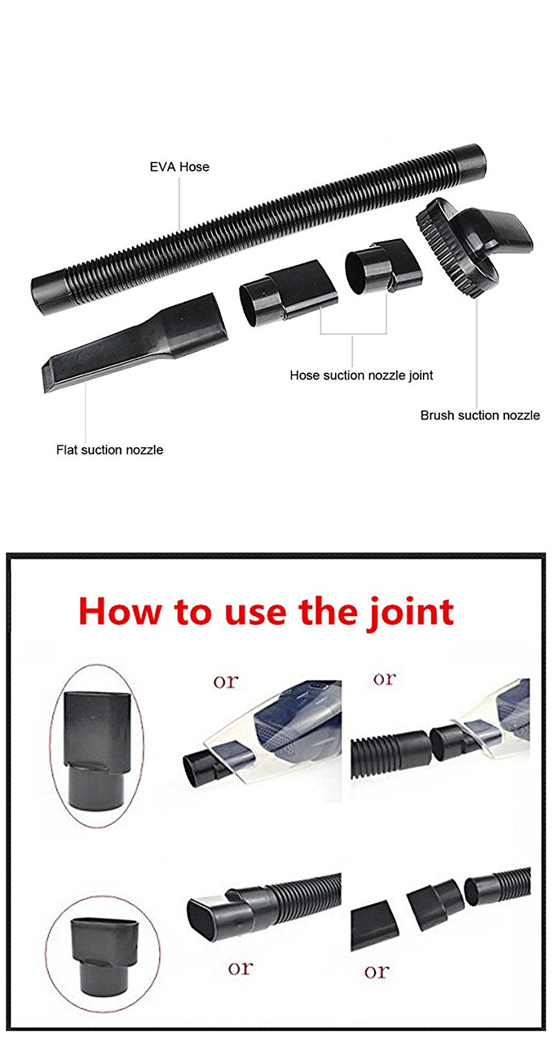 Portable Car Vacuum Cleaner 4.5m Cable 12V 120W Wet Dry DualUse,Car