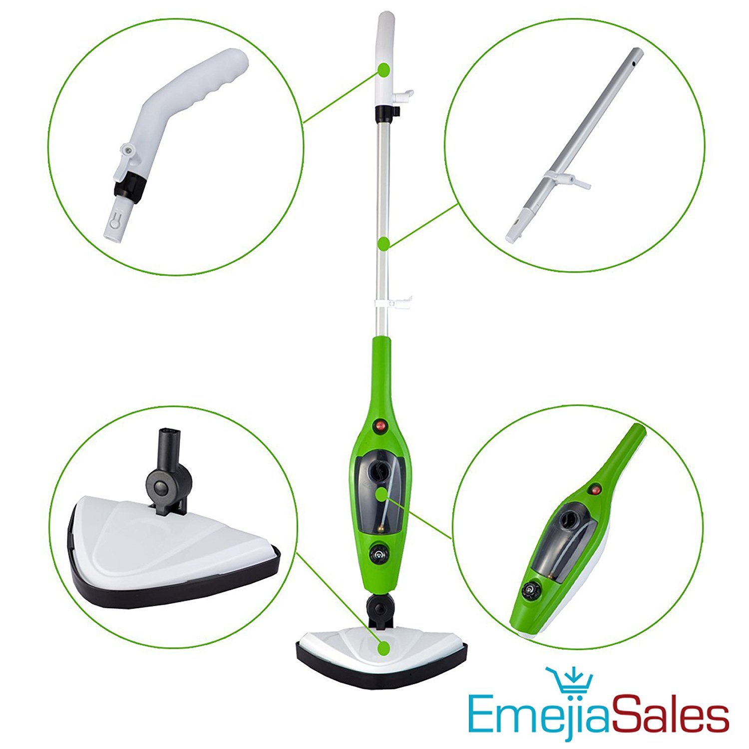 EmejiaSales Floor Steamer Mop 10 in 1 Professional Home Cleaning Kit