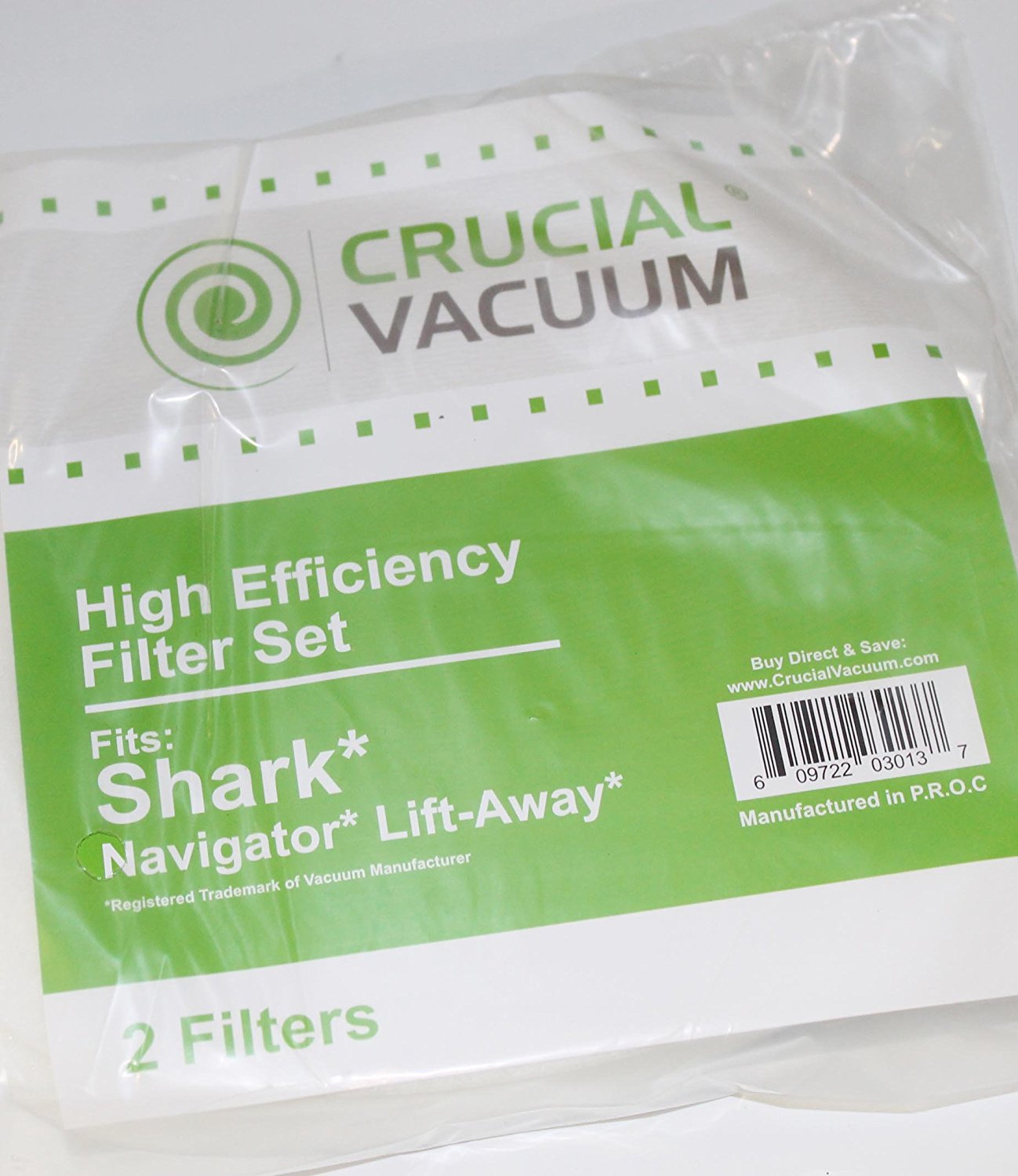 Shark Navigator LiftAway Filter Kit Designed To Fit Shark NV351, NV352