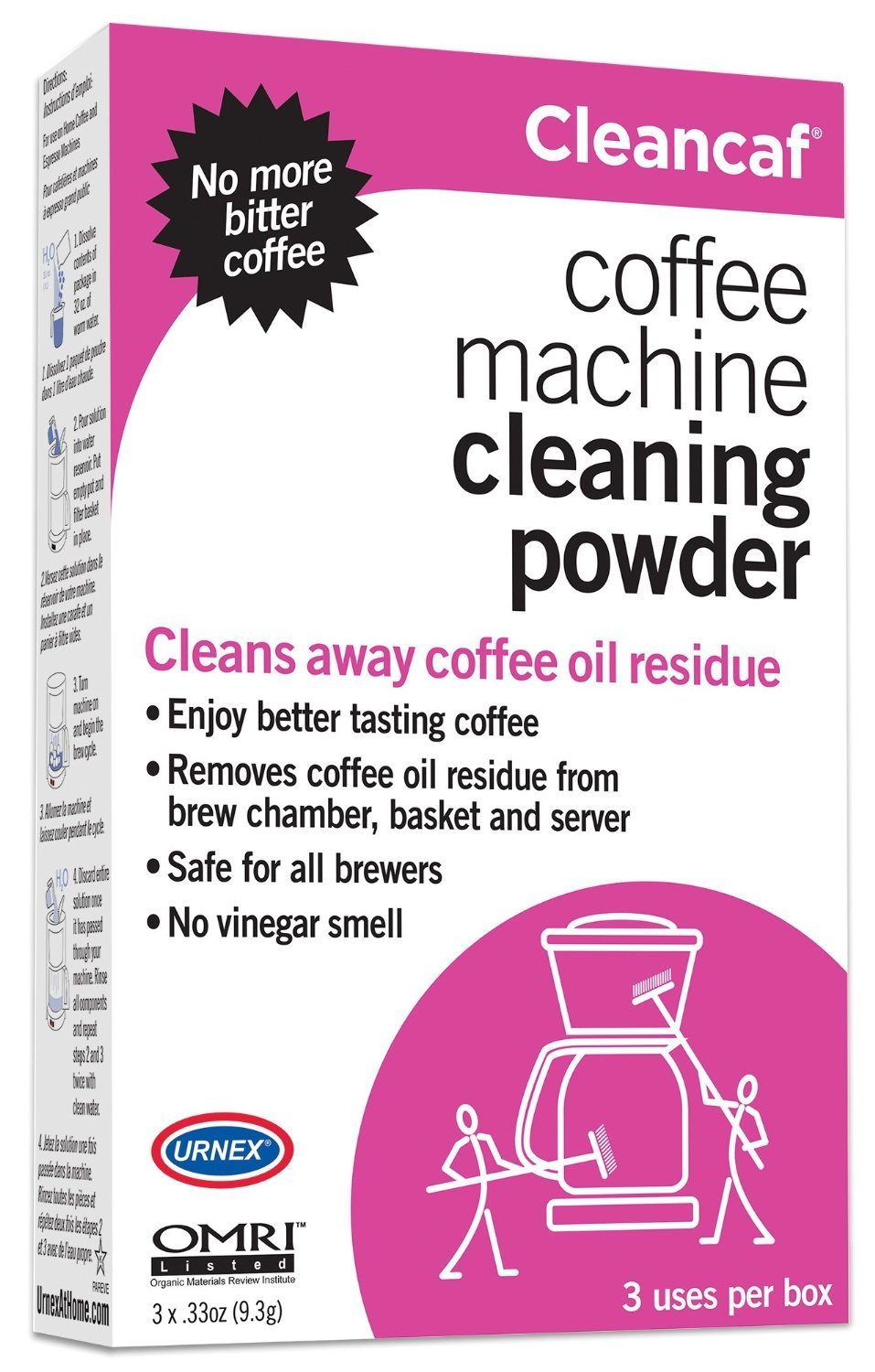 Cleancaf Coffee Maker and Espresso Machine Cleaner and Descaler 3pk