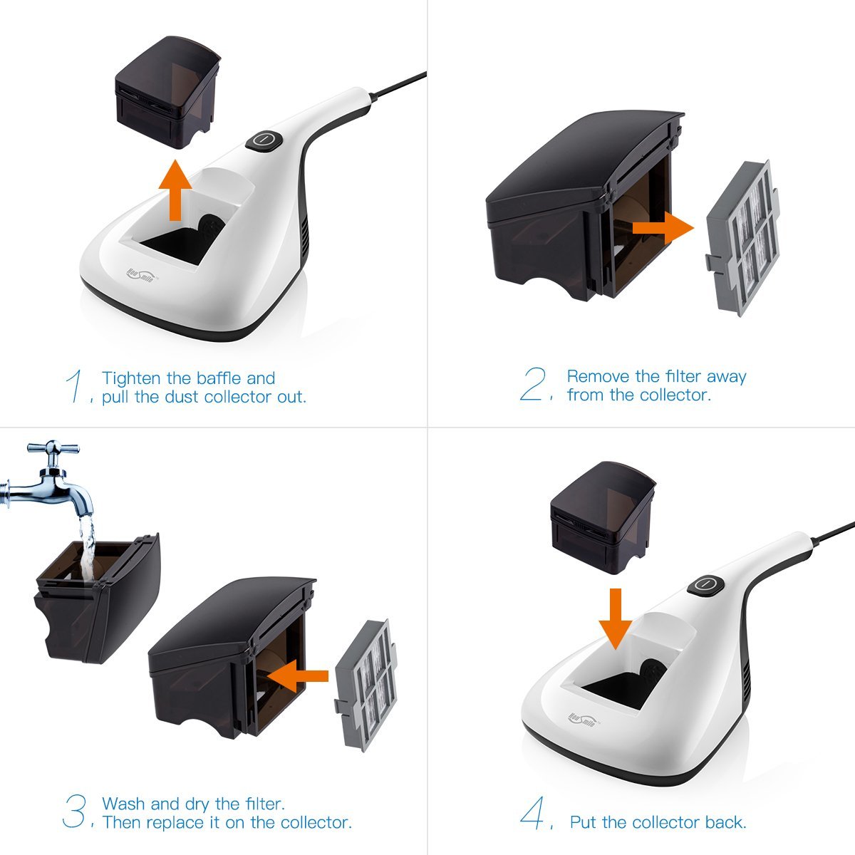 Housmile AntiDust Mites UV Vacuum Cleaner with Advanced HEPA