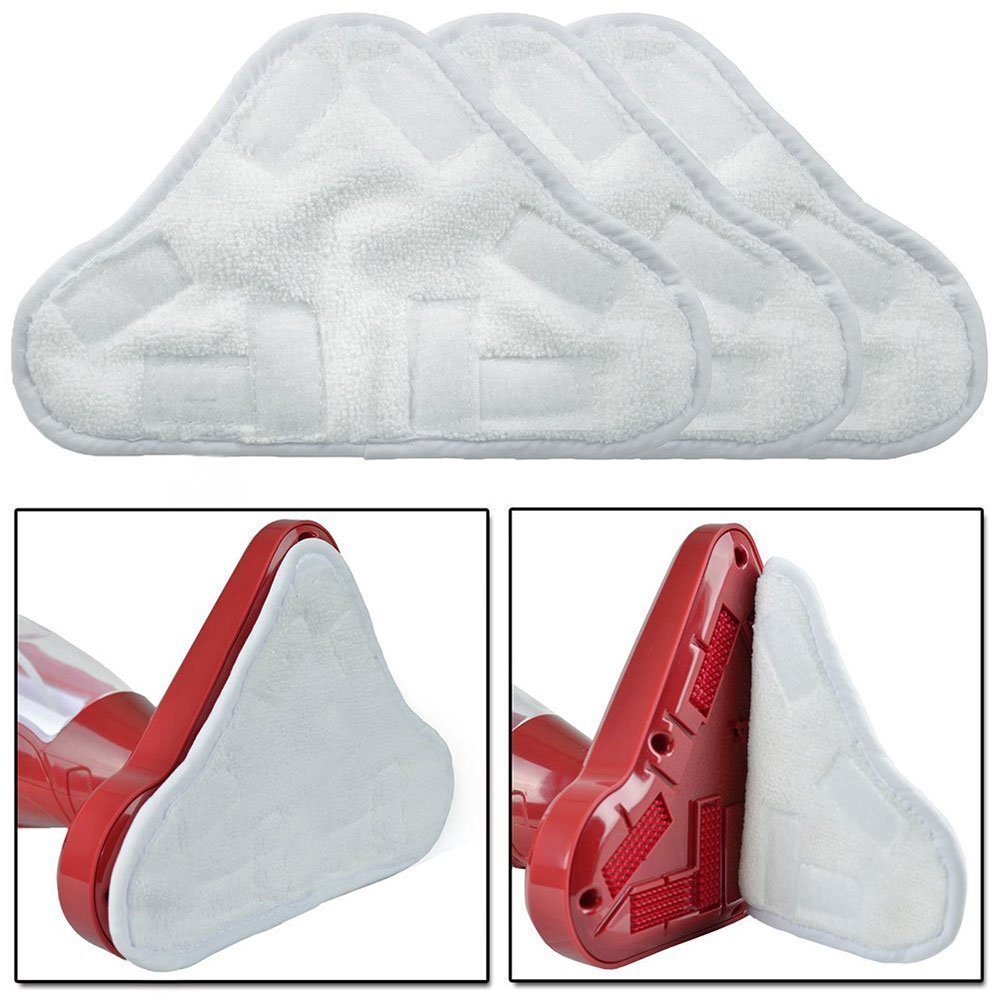 BARGAINHUNT Microfibre Steam Mop Floor Washable Replacement Pads, Set