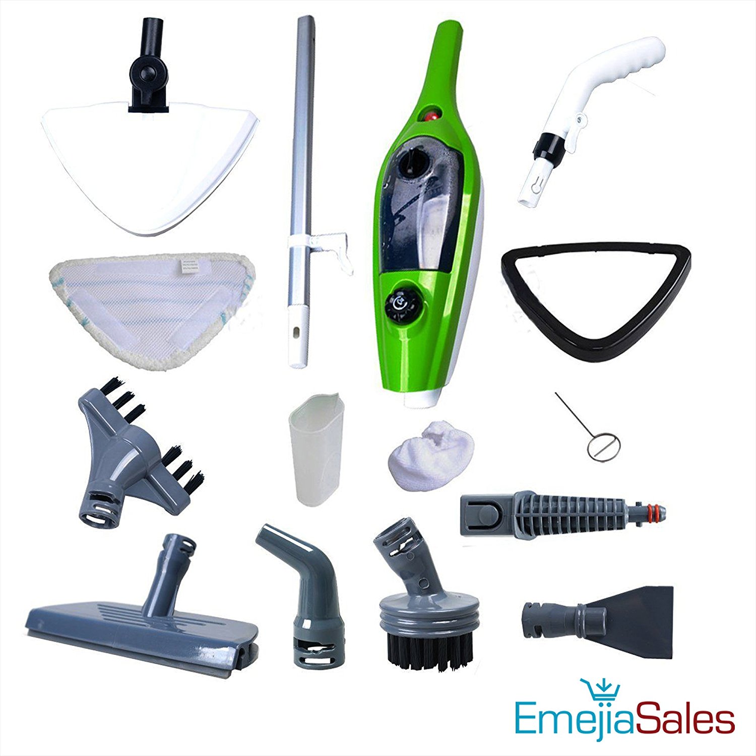 EmejiaSales Floor Steamer Mop 10 in 1 Professional Home Cleaning Kit