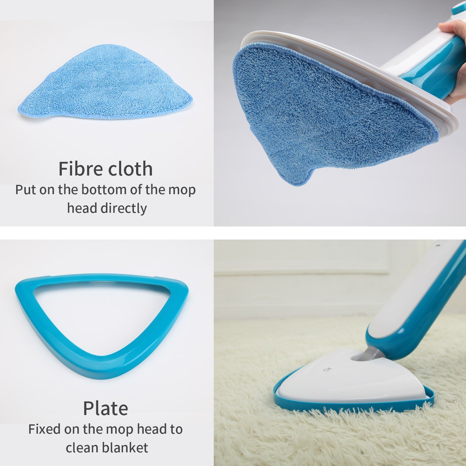 Kazoo Microfiber Steam Pocket Mop, 1000W/450ml, Blue N9 free image download