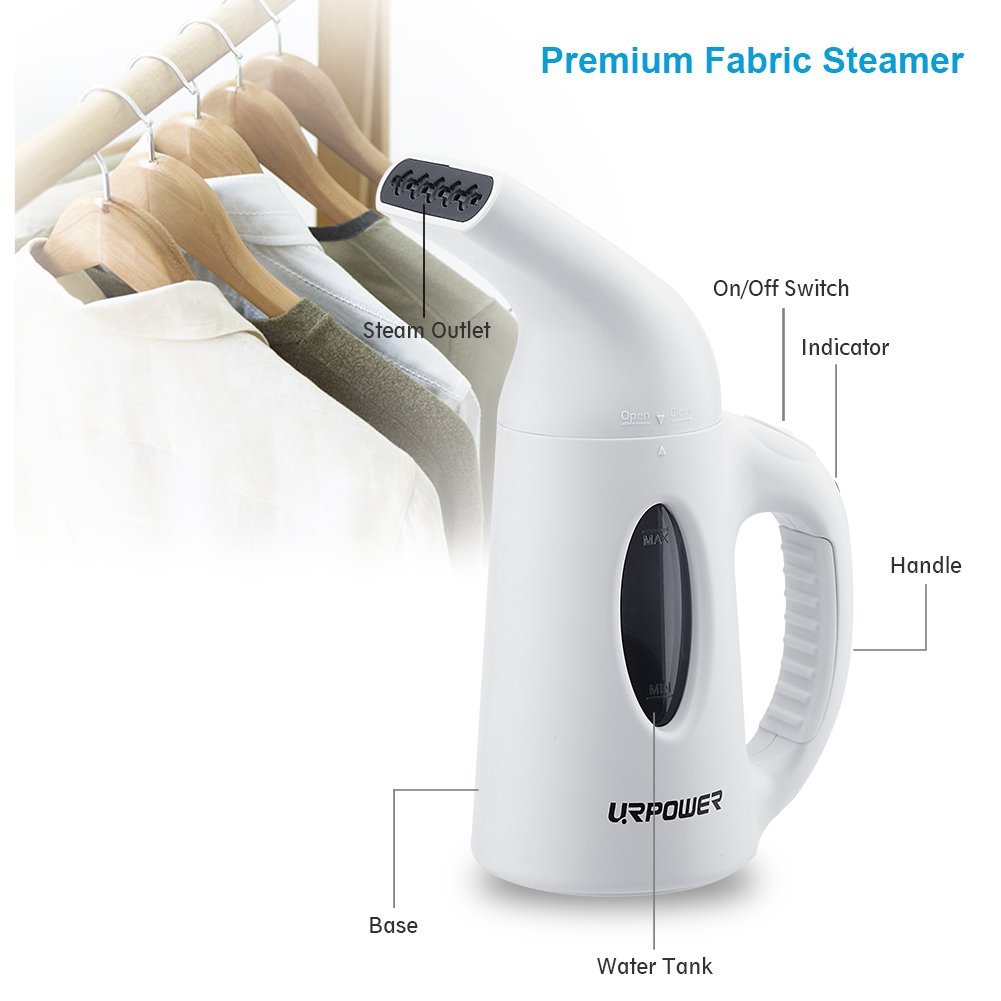URPOWER Garment Steamer 130ml Portable Handheld Fabric Steamer Fast
