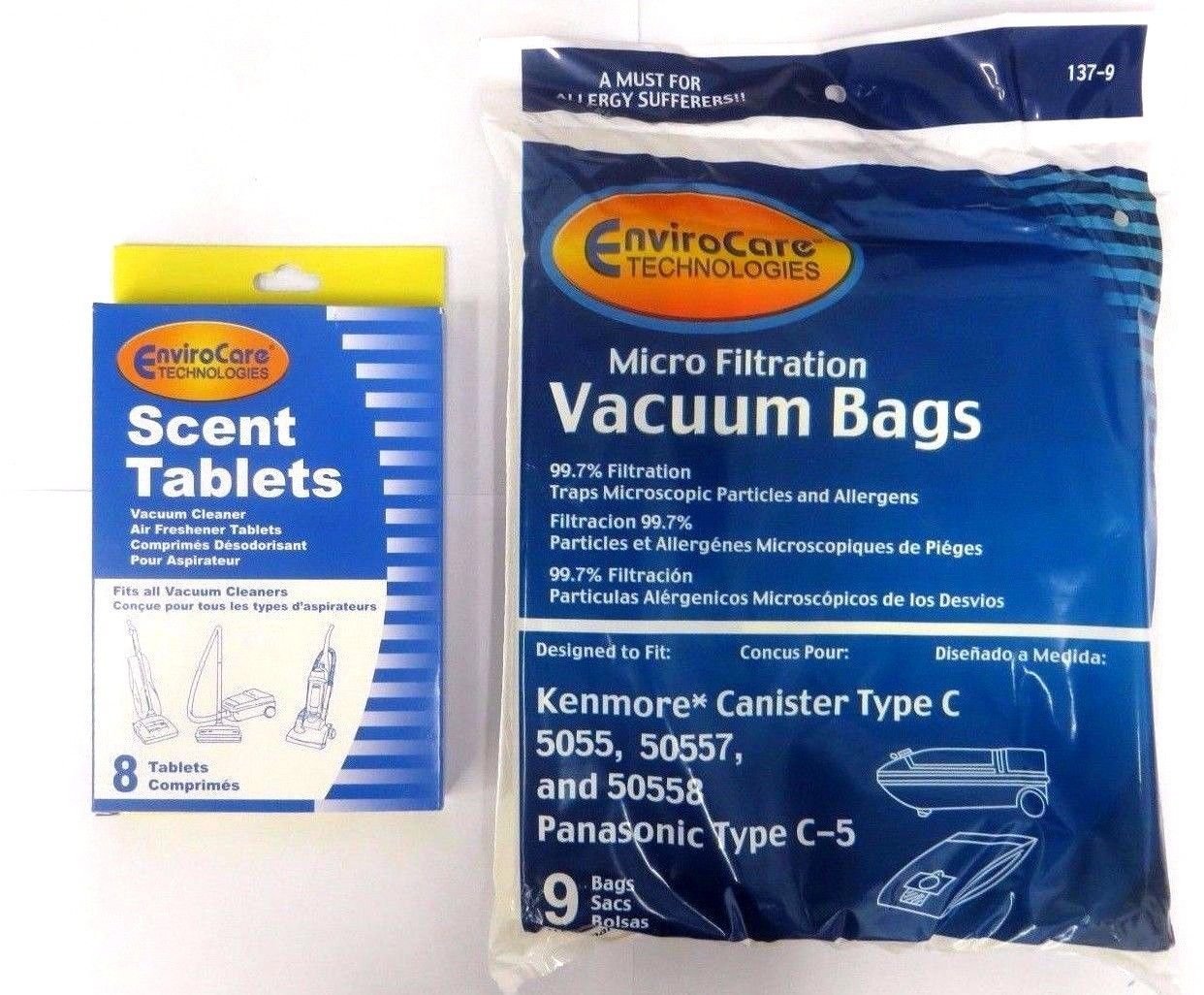 EnviroCare Kenmore MicroFiltration Canister Vacuum Bags,5055, 50557