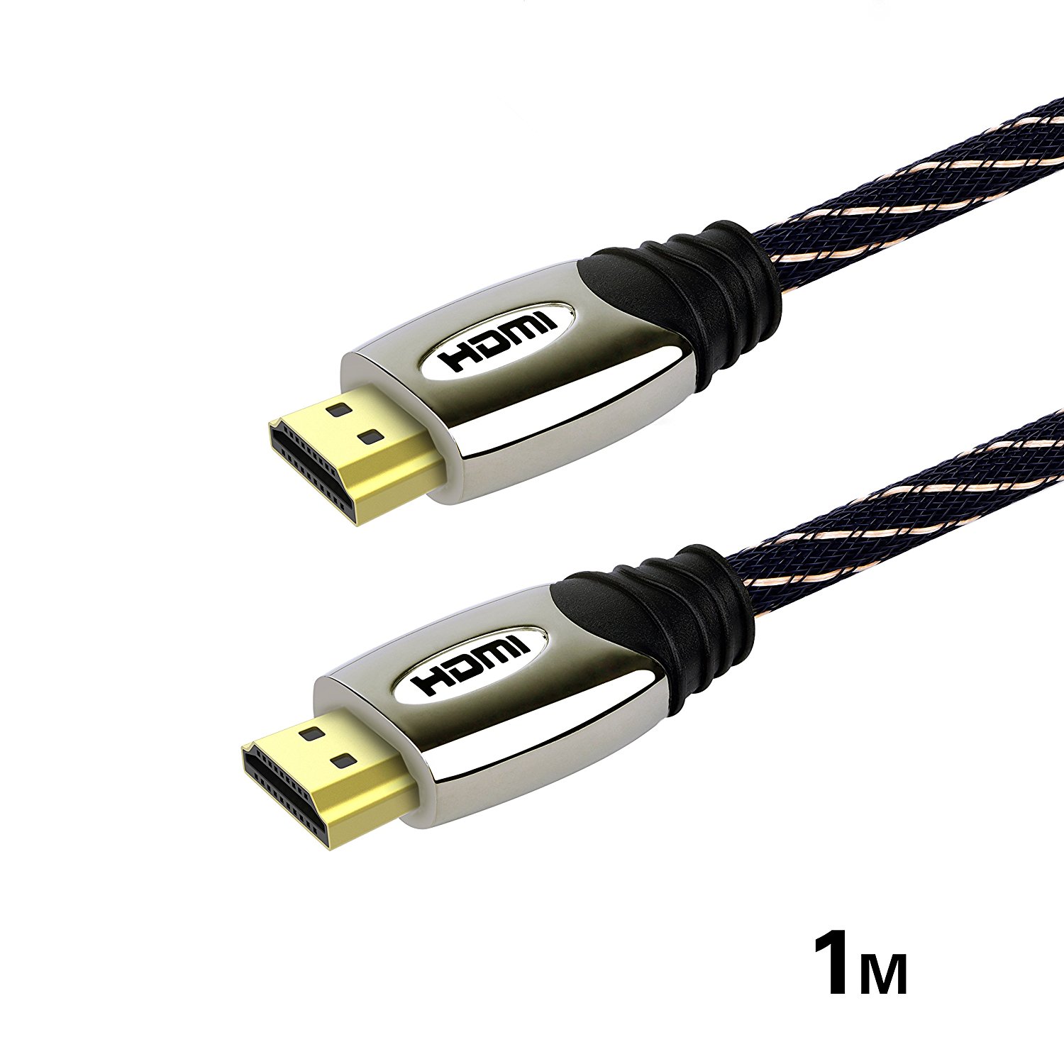 4K HDMI Cable, Kinps 15ft Ultra Slim Cable v1.4 with 24k Gold