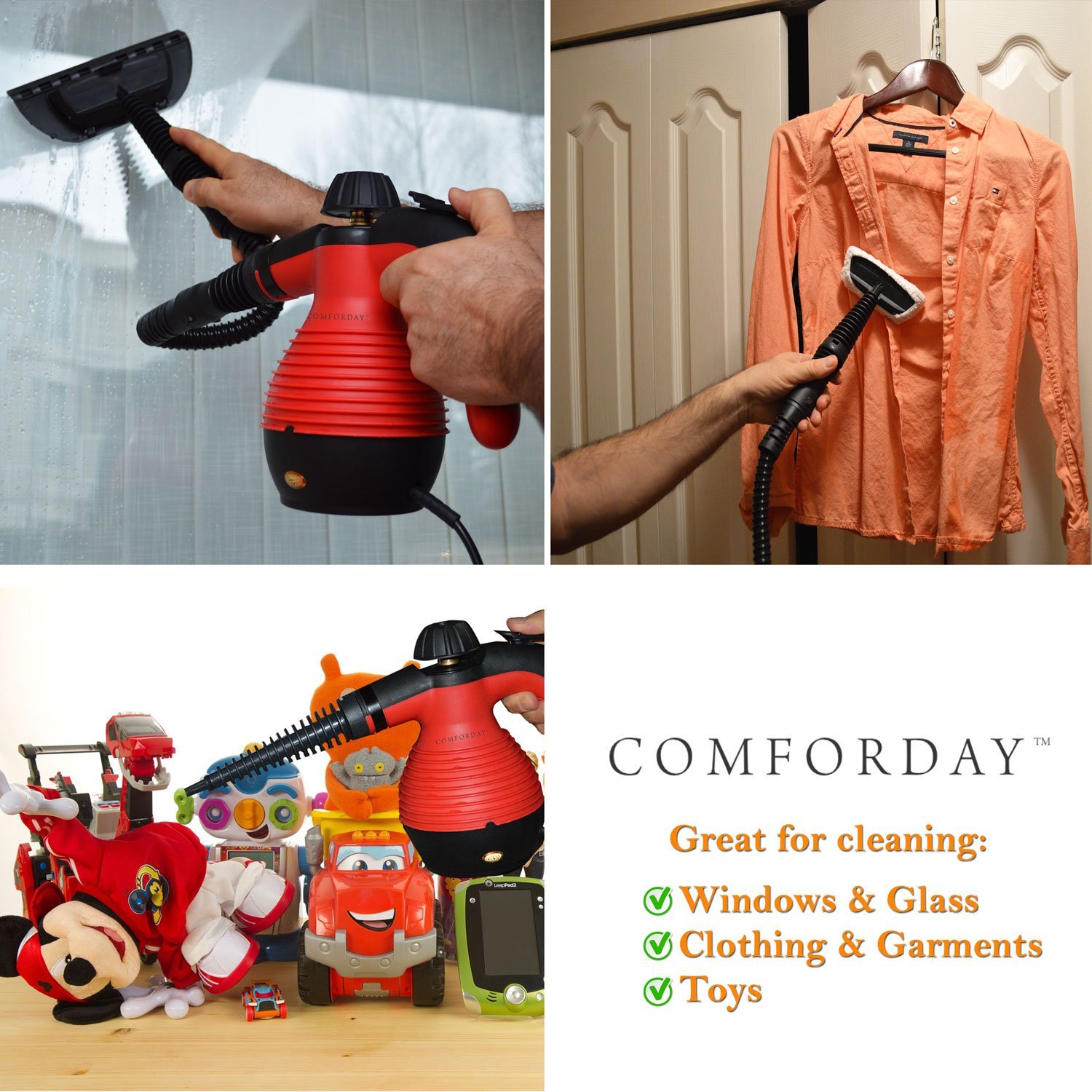 New Version SpillProof MultiPurpose Handheld Steam Cleaner with Safety Lock steamer for stain