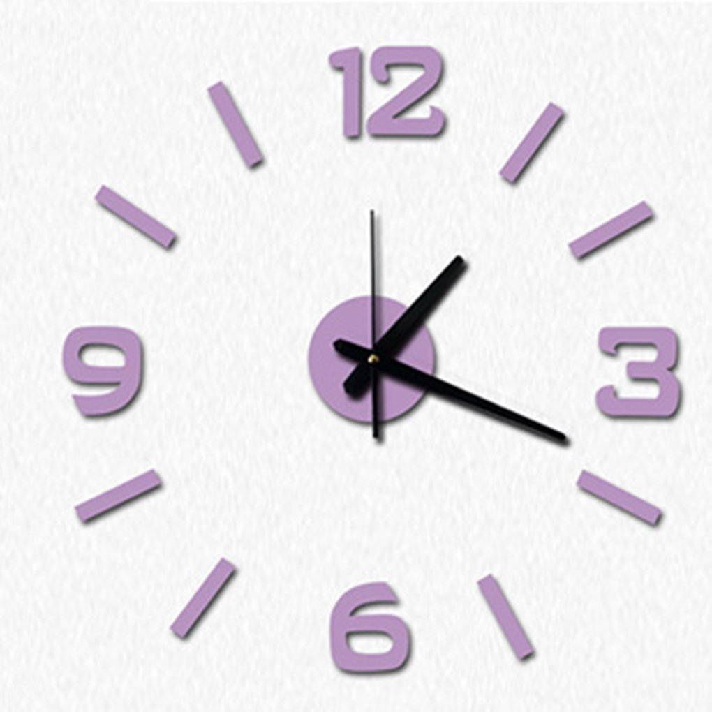 MuLuo Four colors DIY Numbers Wall Clock Acrylic Mirror Wall Stickers