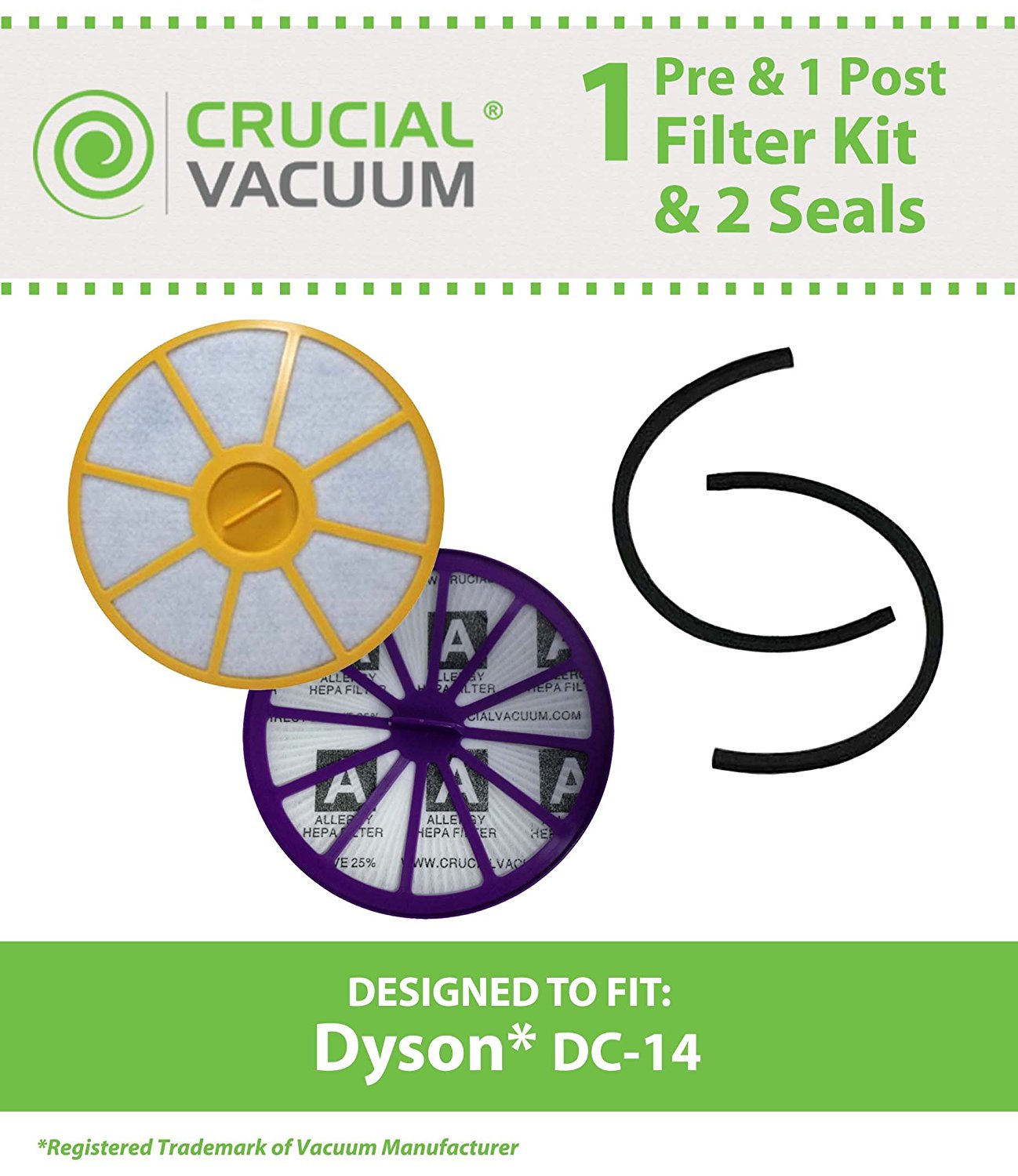 Dyson DC14 Pre & Post Filter Set Plus Seals Designed To Fit All Dyson